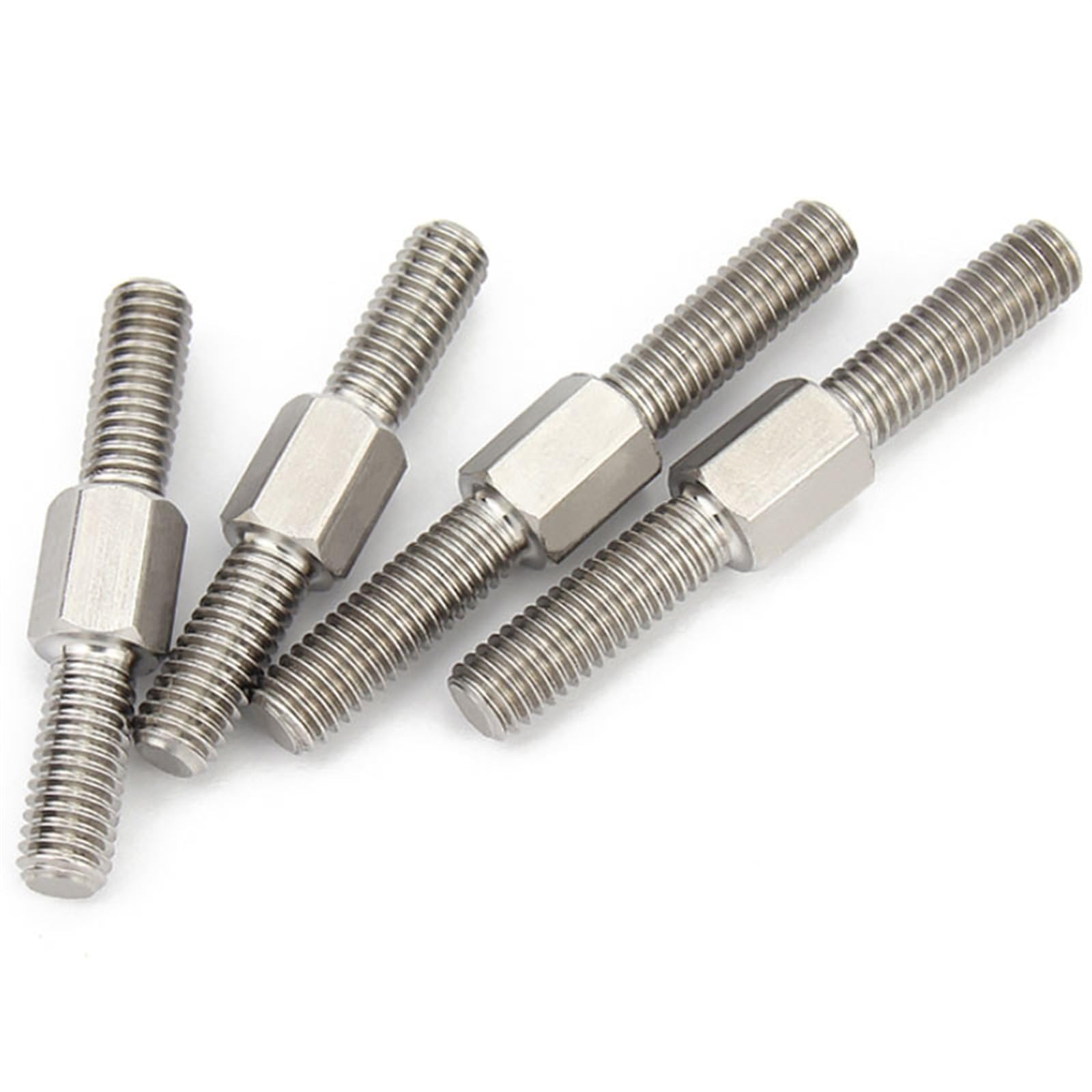 jeu fileté M6 gauche droite Double extrémité filetage 6mm diamètre 1mm pas filetage métrique Double tête vis boulons vis trapézoïdale (Size : M6 x 90mm-1pcs)