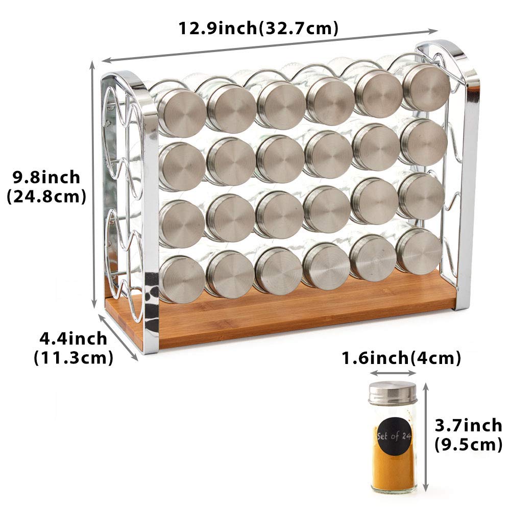 Ezoware Tier Spice Herb Organizer Rack Stand Holder 24