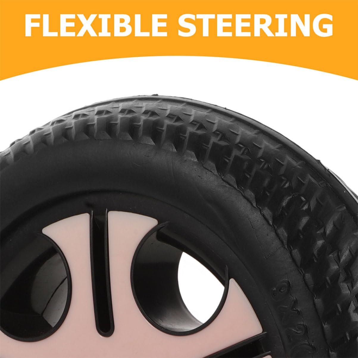 HEMOTON 2pezzi Ruote di Ricambio per Triciclo Bambini e Scooter Foro da 0,8cm, in Plastico Leggero e Resistente All'usura, Facili da Installare per Bambini