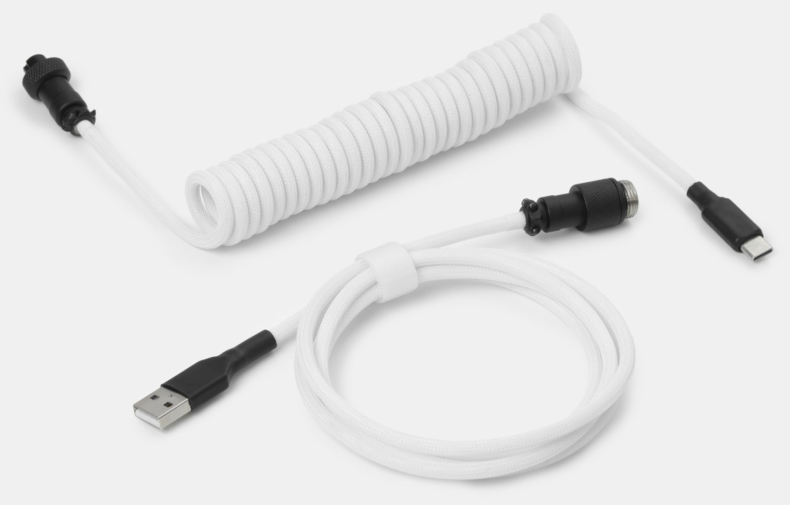 Amazon.com: Drop Coiled Keyboard Cable - Black on White | YC8