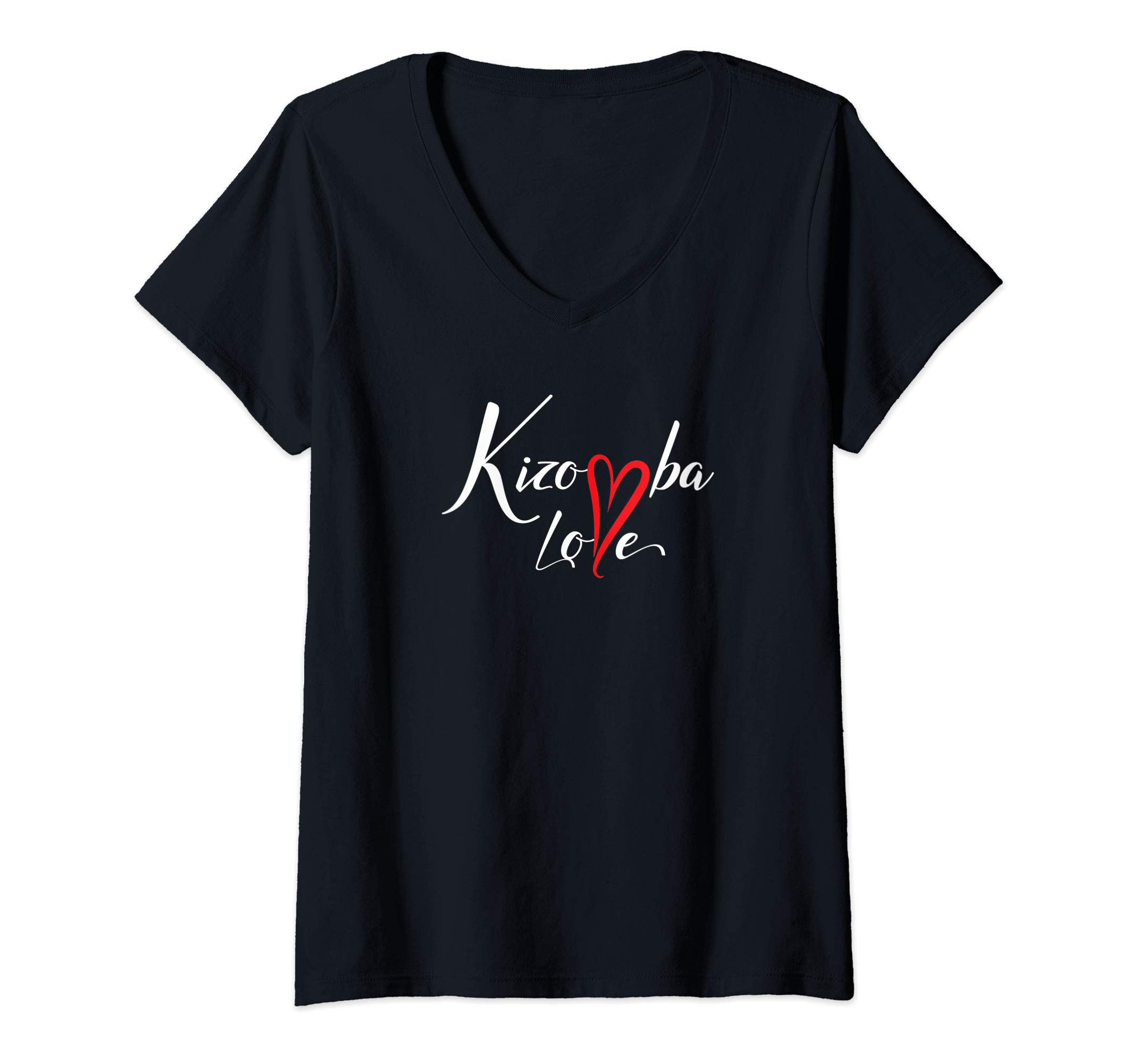 Kizomba Love Dance TeeWomens Kizomba Love Dance Lover Beautiful Cute Funny Gift V-Neck T-ShirtOEKO-TEX STANDARD 100