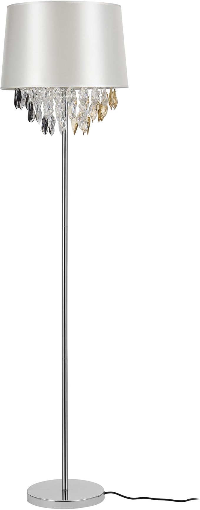 lux.pro Floor lamp Royality with crystals 165 cm E27 white and chrome