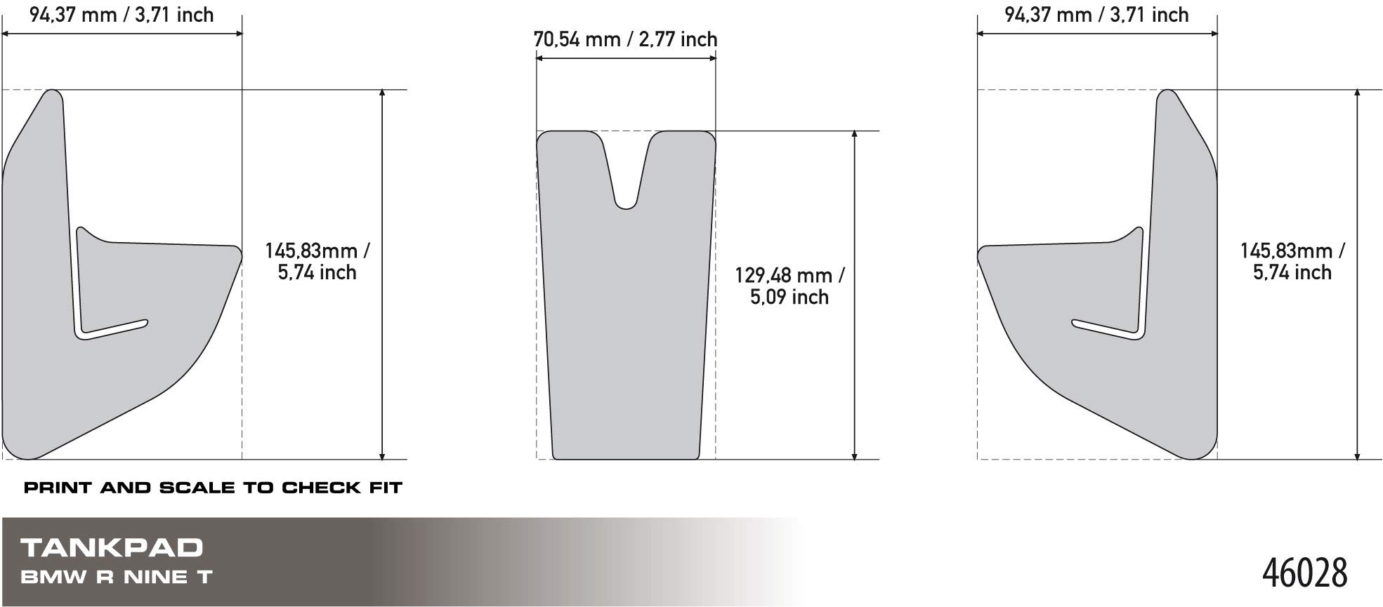 Protection De Réservoir Carbone/transparent Pour BMW R Nine T 2014-2020 - Uniracing 46028 - Auto-adhésif