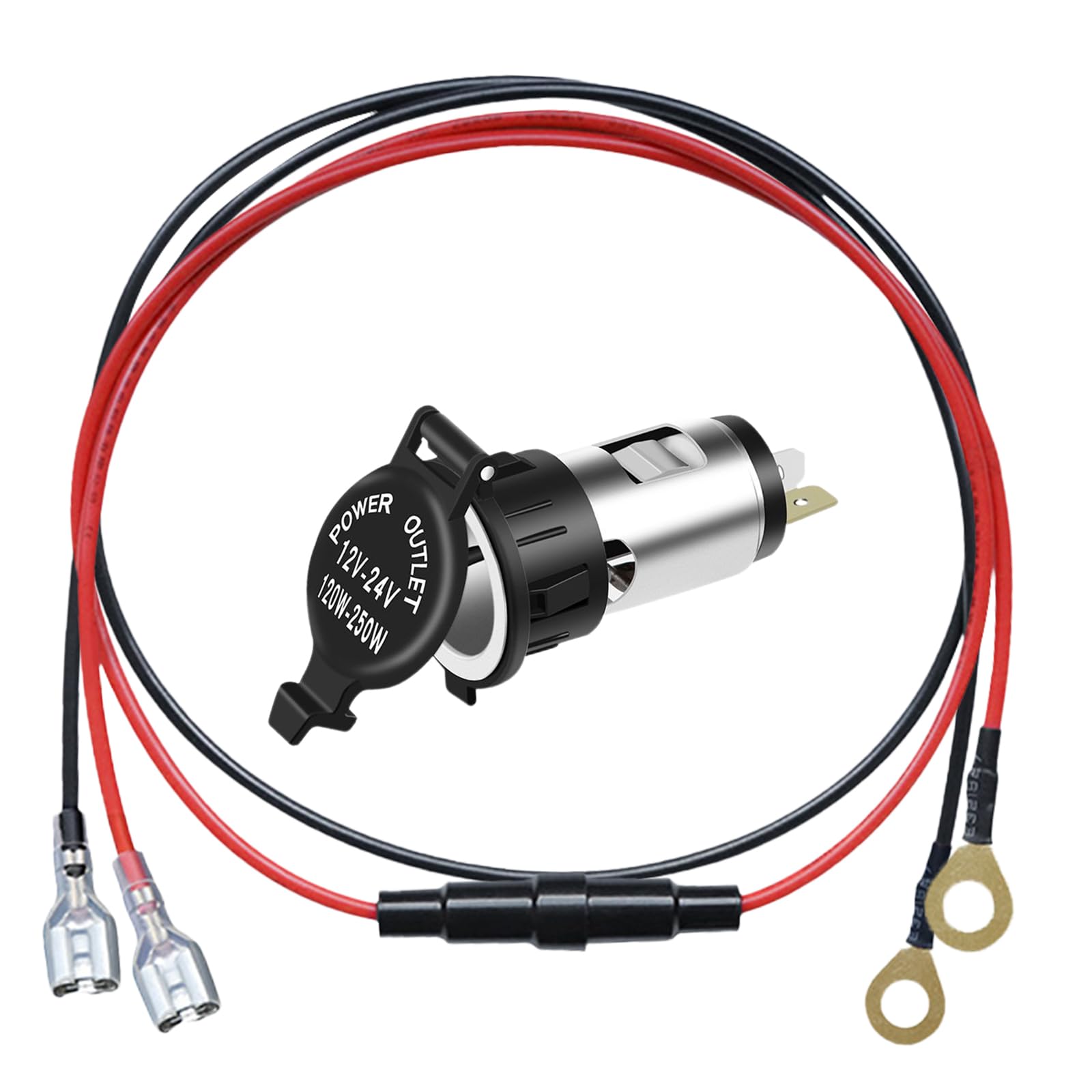 Cigarette Lighter Socket, 12 volt Female Power Outlet