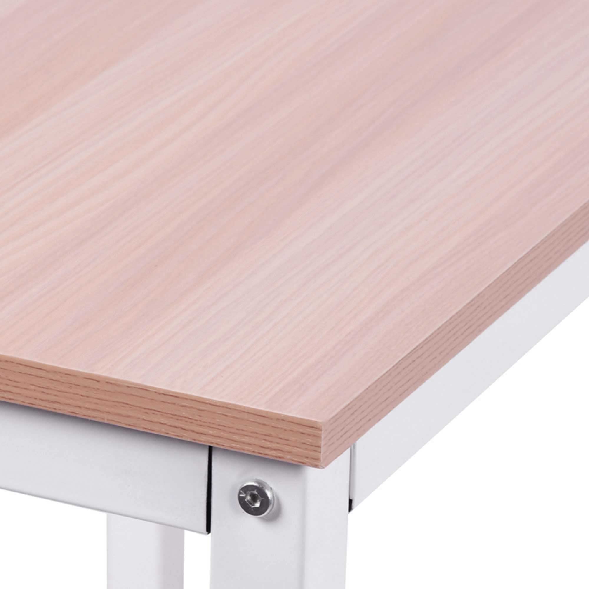 HOMCOM Escritorio en Forma de L Escritorio Esquinero Moderno con Marco de Acero Carga 70 kg para Oficina Hogar Estudio 150x150x76 cm Roble