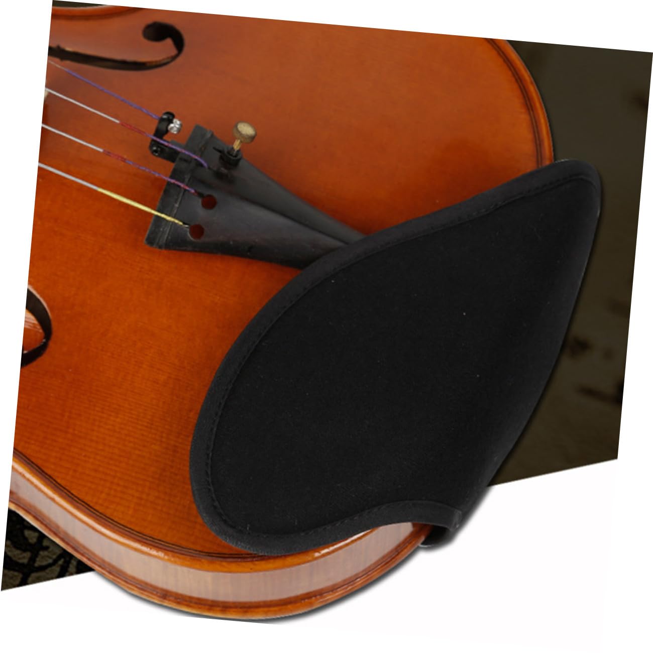 Cabilock Almohadilla de Barbilla para Violín Negra, Absorbente de Sudor y Diseño Compacto, Adecuado para Práctica Diaria y Presentaciones Musicales Varios estilos