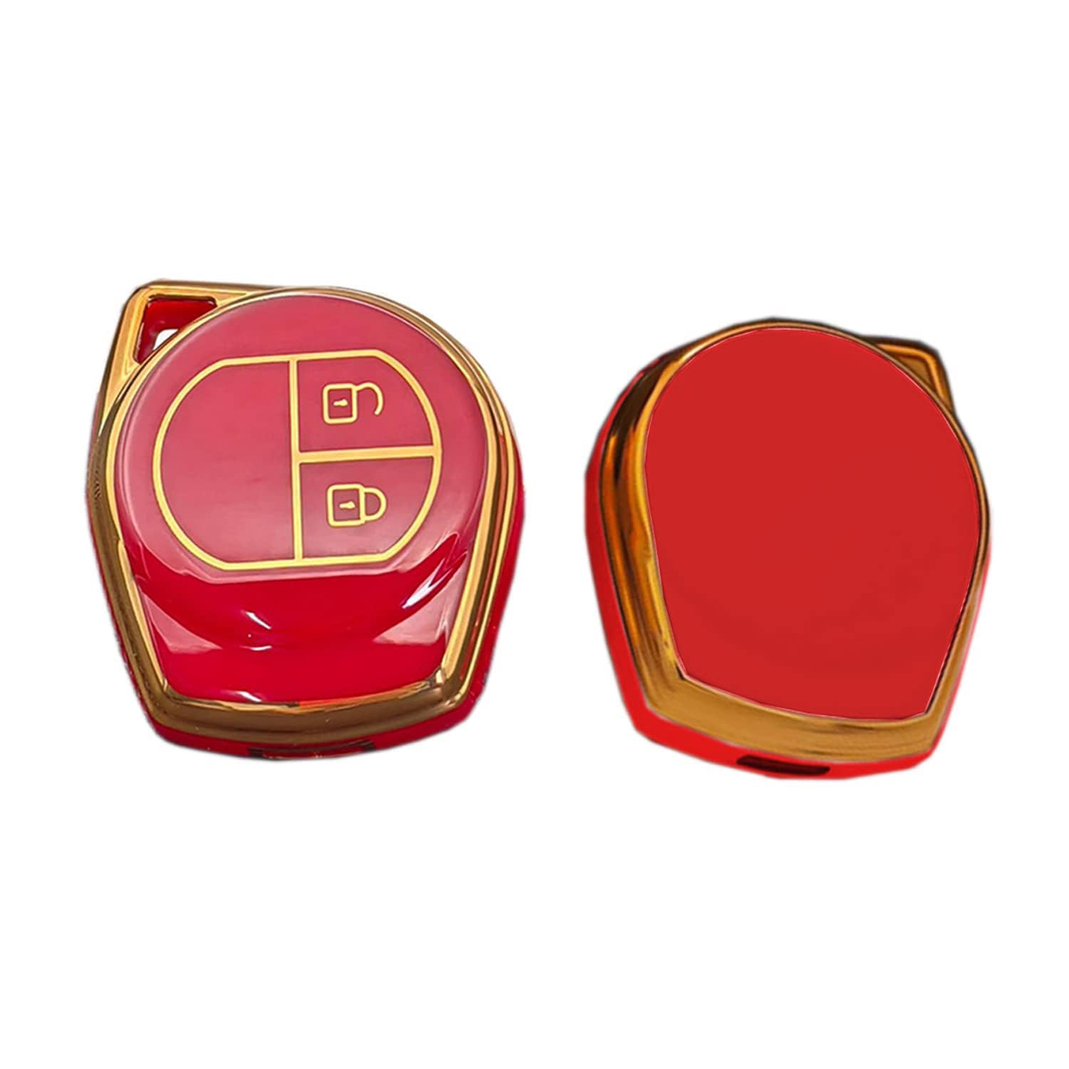 AUTOFRILL TPU Car Key Cover for Maruti Suzuki Baleno, Grand Vitara, XL6, Swift, Brezza, Ertiga, Dzire, Celerio, Ciaz, SX4, Ignis, Alto, S Presso, S Cross, Fronx 2 Button Key Cover (Red-Gold) (B0C6MMKG9K) Amazon Price History, Amazon Price Tracker