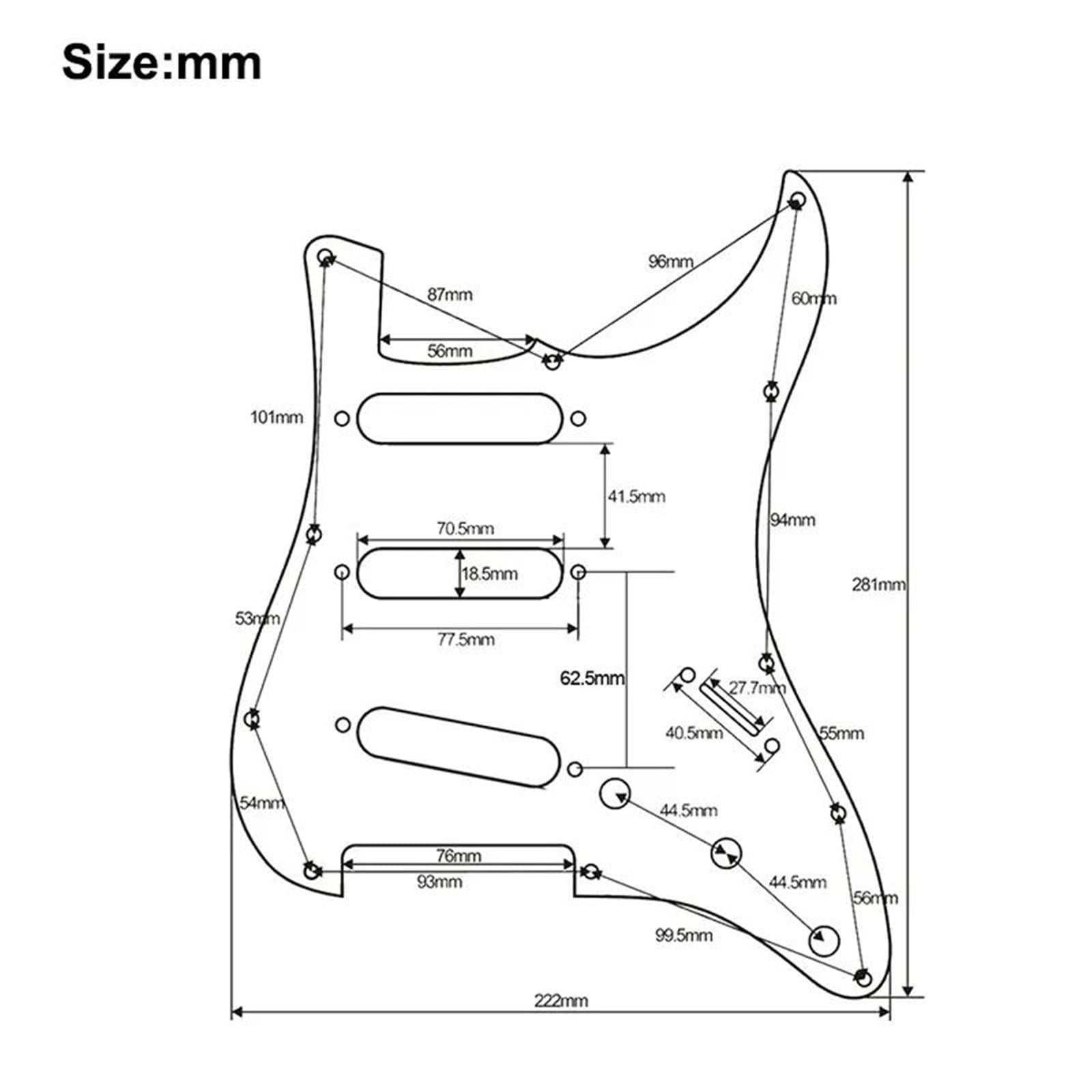 Pickup Per Battipenna Pre-cablato Battipenna Per Chitarra Precablato SSS | Alnico 5 Pickup/3 Bobine Singole Caricate Con Protezione Push-pull Divisa Per Parti Di Chitarra Elettrica(3/4)