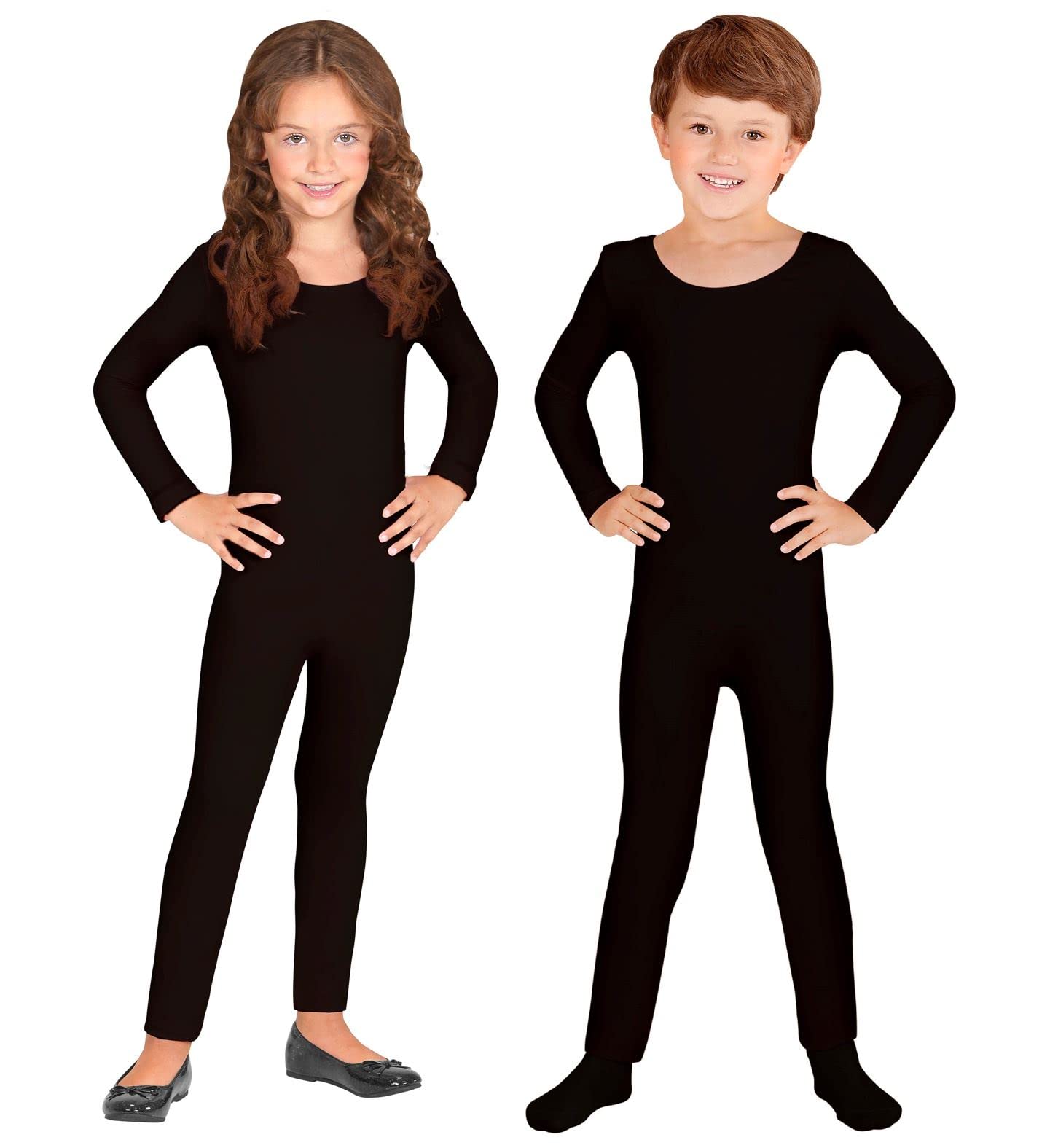 W WIDMANN MILANO Party Fashion - Body per bambini, maniche e gambe lunghe, tuta intera per ballerine e ballerini