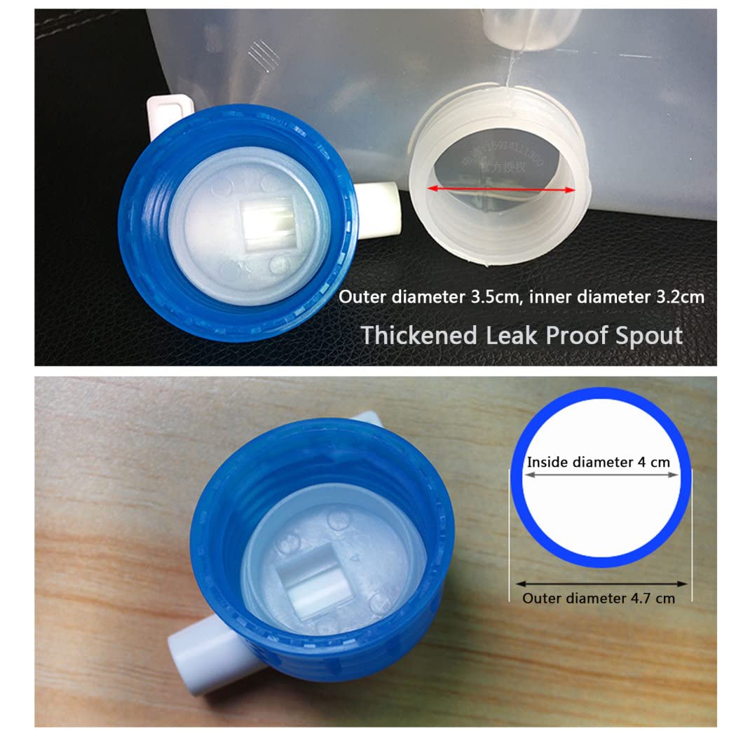 Wasserkanister mit Hahn, Zusammenklappbarer Wasserbehälter mit Großem Auslauf, Falt Wasserkanister Wasseraufbewahrungskanne Camping Wasserflasche für Wandern, Camping, Picknick, Reise