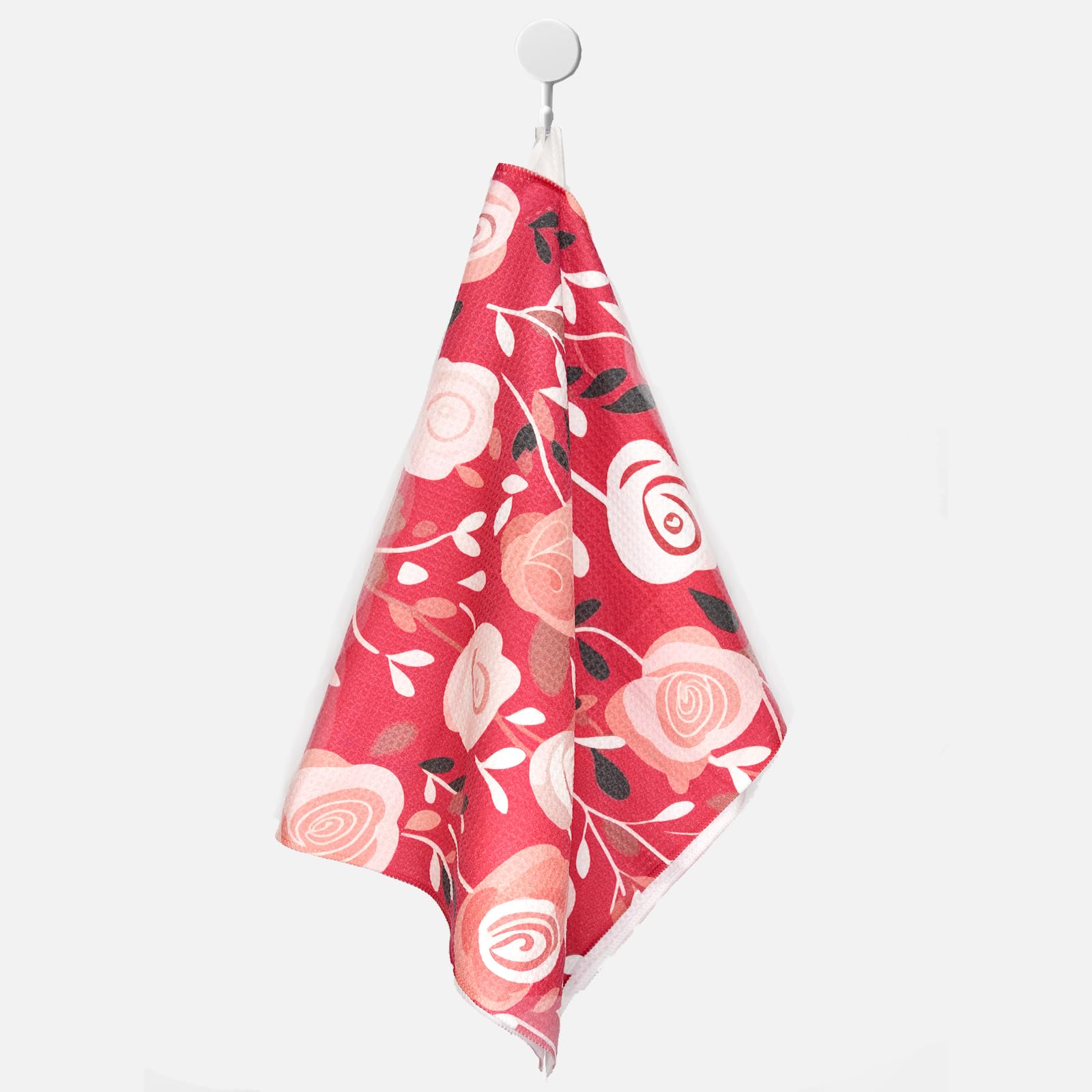 Eunzel Paño de cocina de microfibra de secado rápido con lazo para colgar para secar la cocina, 18 x 30 pulgadas, color rosa