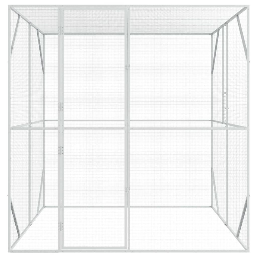 INLIFE Vogelkäfig Anthrazit 209 x 202 x 214 cm Verzinkter Stahl,Tier- & Haustierbedarf,Haustierbedarf,Vogelbedarf,Vogelkäfige & -ständer,Anthrazit,39.4 KG,4100931