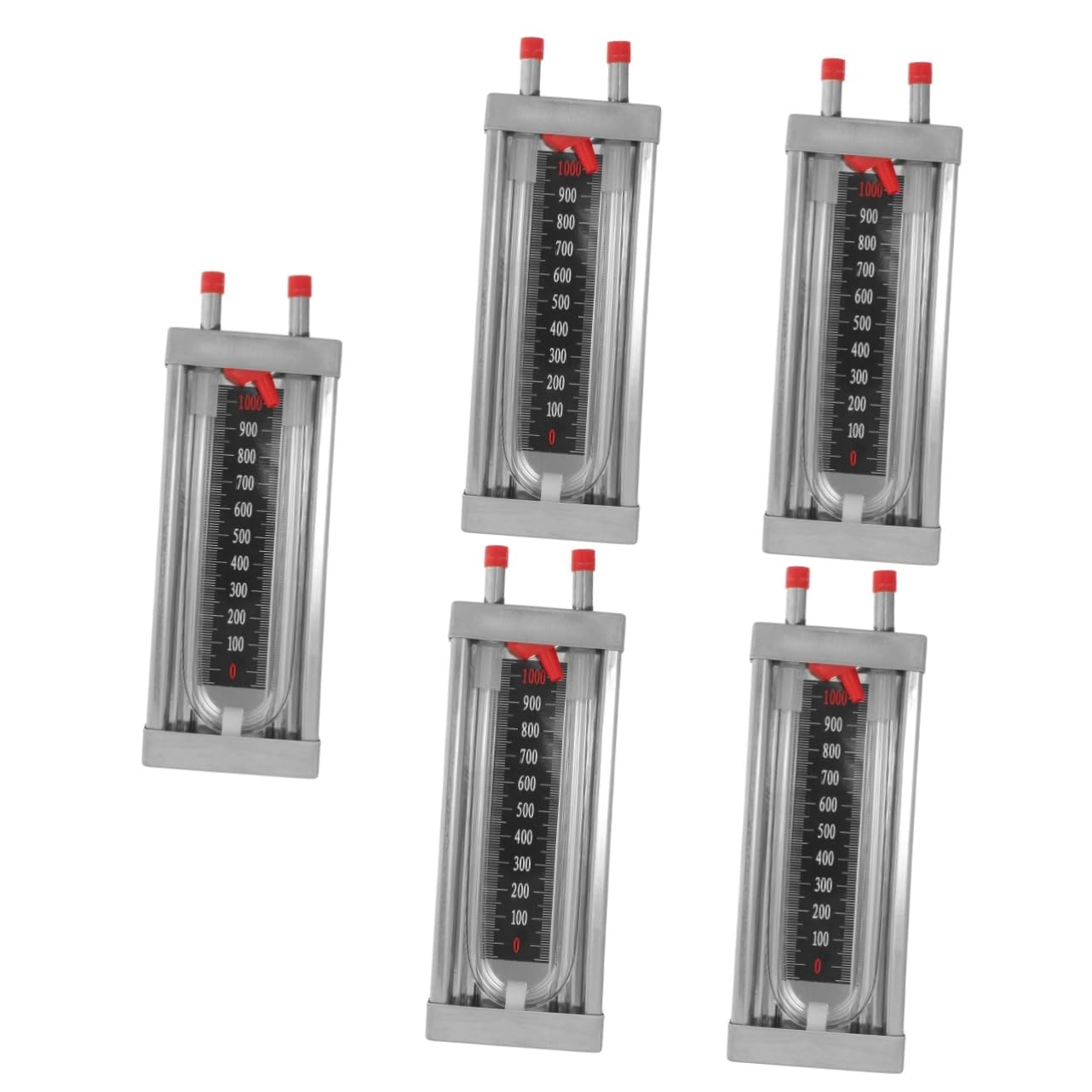 ULTECHNOVO 5pezzi Manometro U-lato Inossidabile Misuratore Di Pressione Differenziale Per Gas Facile Installazione e Utilizzo Strumento Affidabile Per Applicazioni Versatili Monitoraggio