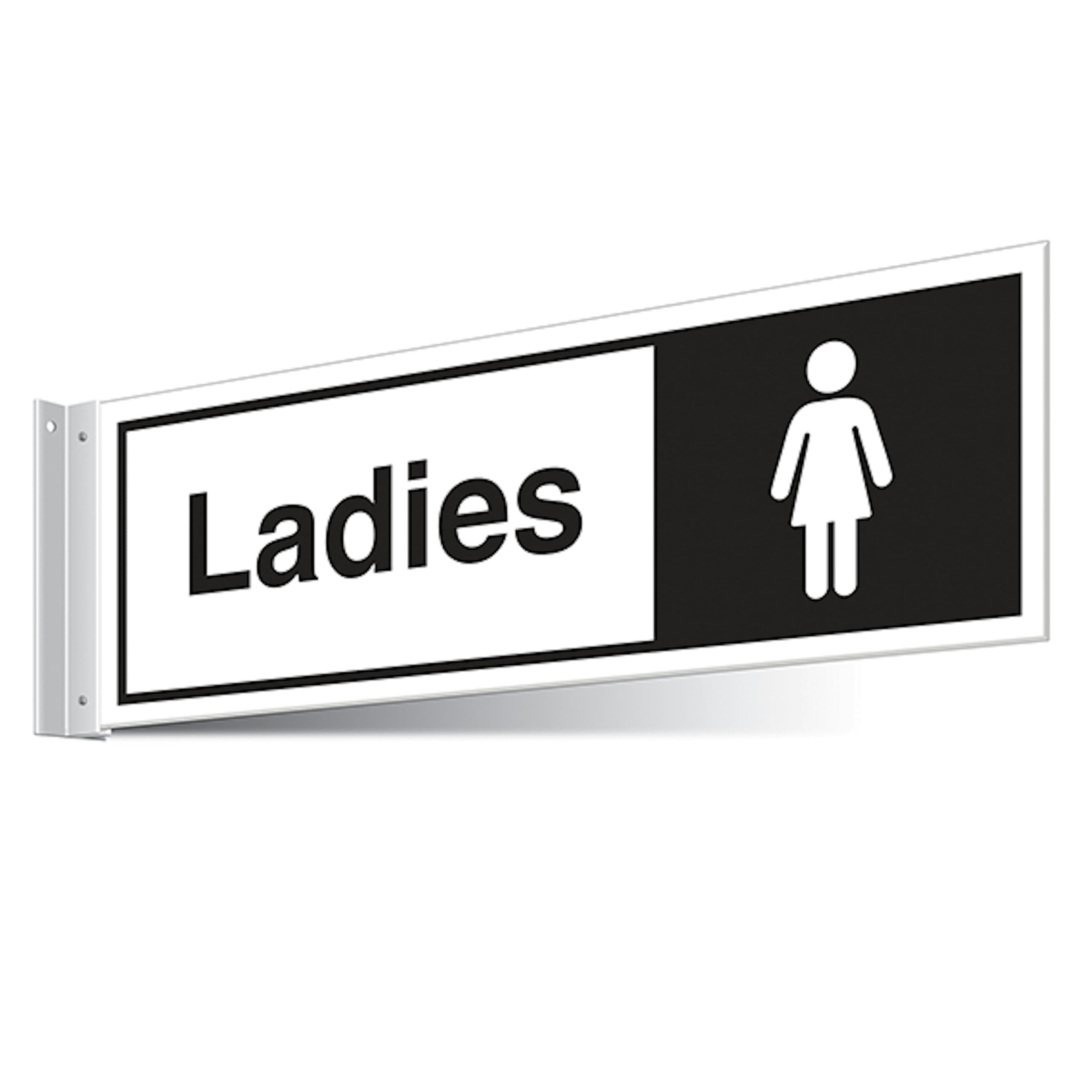 V Safety Female Toilets Corridor Sign - Landscape 450 x 150 mm - 3mm Indoor Palboard Safety Sign