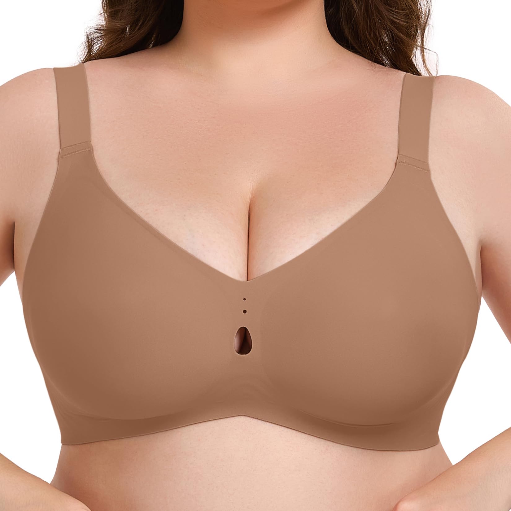 Jelly Bras for Women Supportive Wireless Comfort Full Coverage No Underwire Seamless Plus Size Bra for Older Women