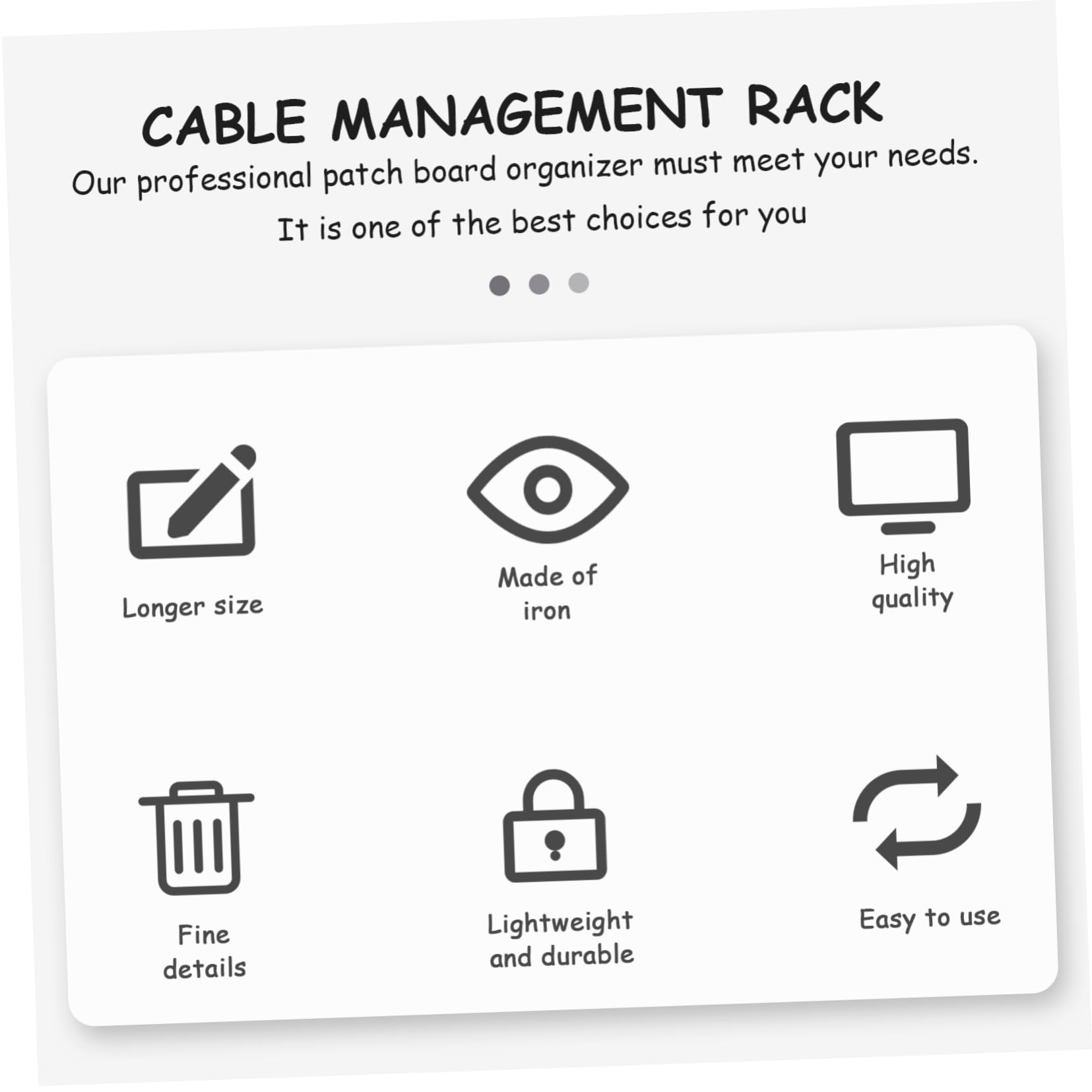 Organisateur de Câbles Fer sous Bureau Plateau de Gestion Câbles Large pour et USB Rangement Sécurisé pour Bureau et Maison Installation Facile et