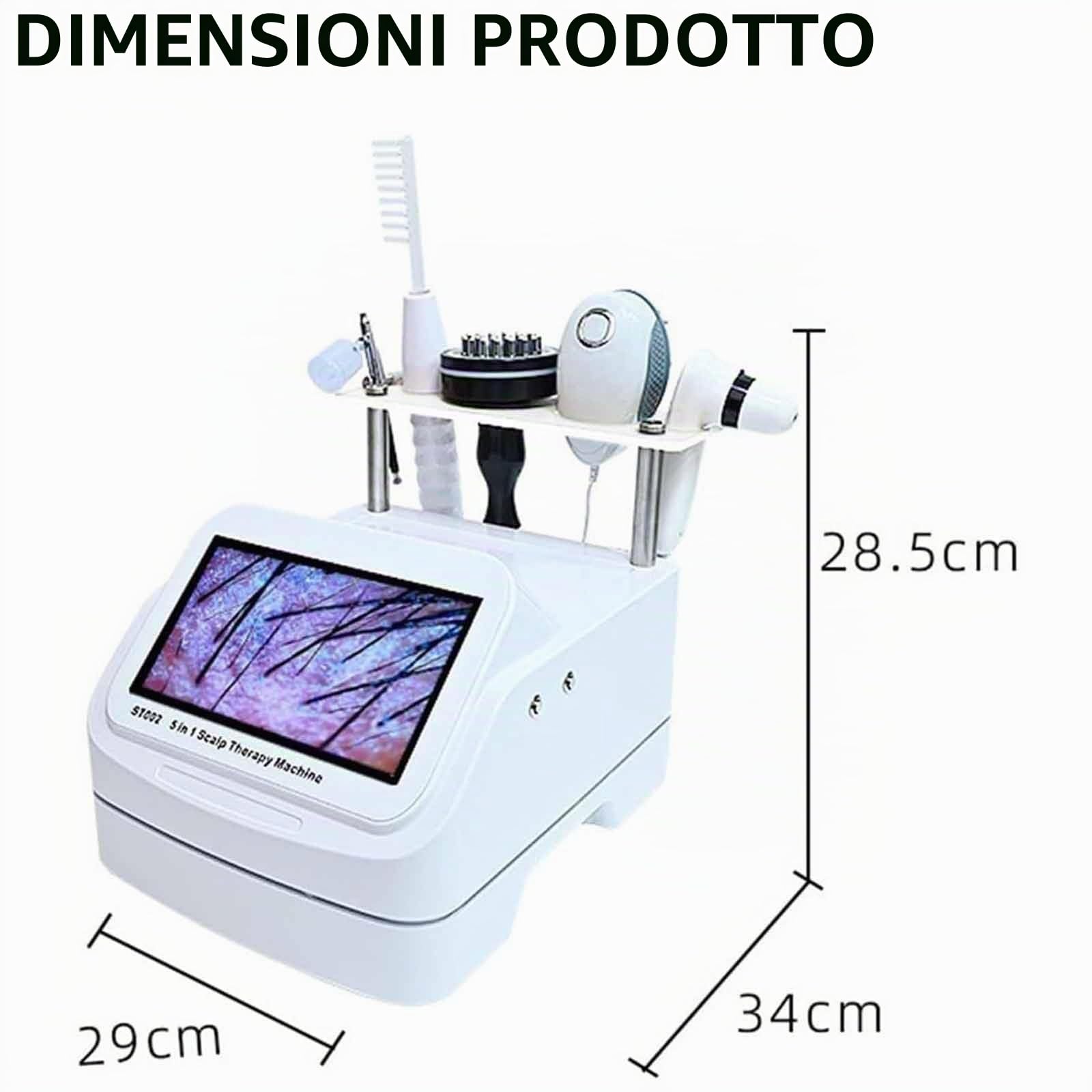 Analizzatore per Capelli E Pelle Microscopio Digitale LCD 10 in Portatile per Rilevatore Cuoio Capelluto, Macchina per Analisi Capelli Macchina Analisi Pelle Rilevatore Follicolo Pilifero