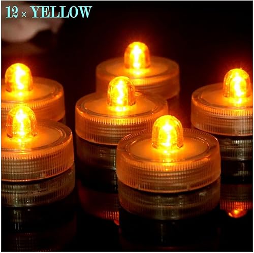 Miniatura 10 de Luz LED brillante sin llama, funciona con pilas, vela de té sumergible impermeable, decoración de jarrón bajo el agua para fiestas y bodas, paquete