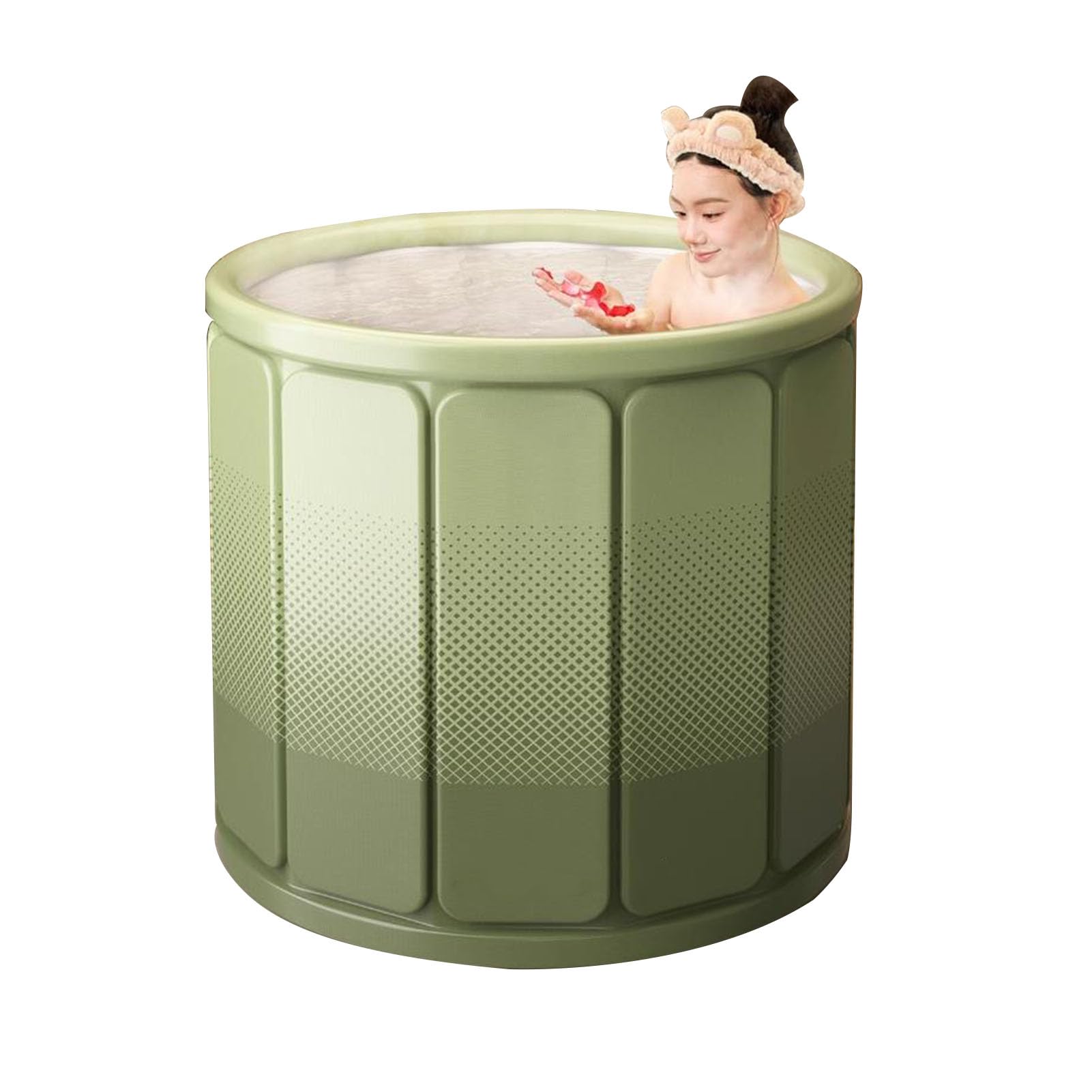 Faltbare Badewanne Tragbare Badewanne Mobile Badewanne für zuhause als auch für unterwegs für Entspannende Dusche oder Einen Spa-Sauna Umweltschonend und Praktisch (Pink)