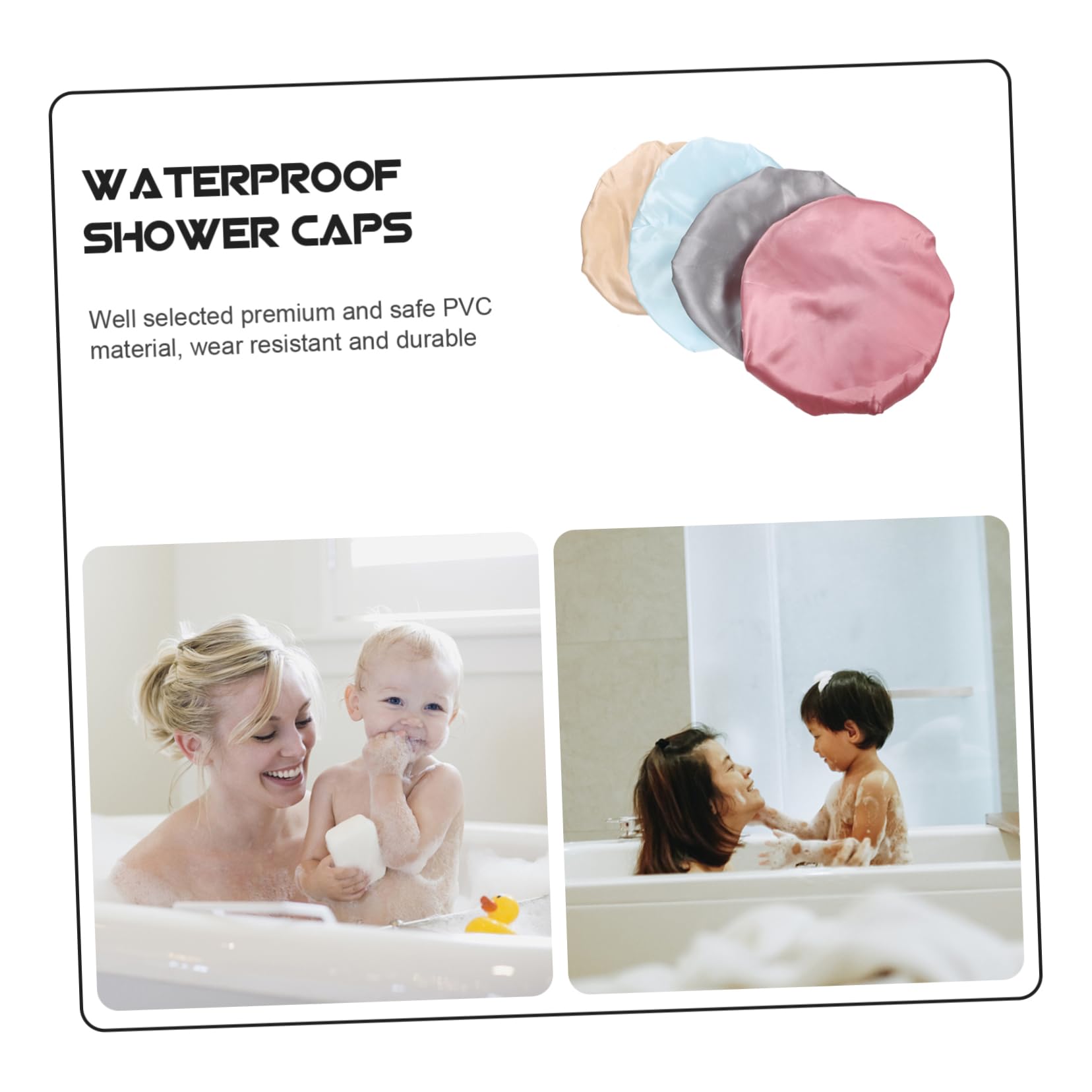 Healvian 12piezas Gorro De Doble Capa Para Mujeres Pack De Unidades Para Baño y Spa Protección Efectiva Del Cabello