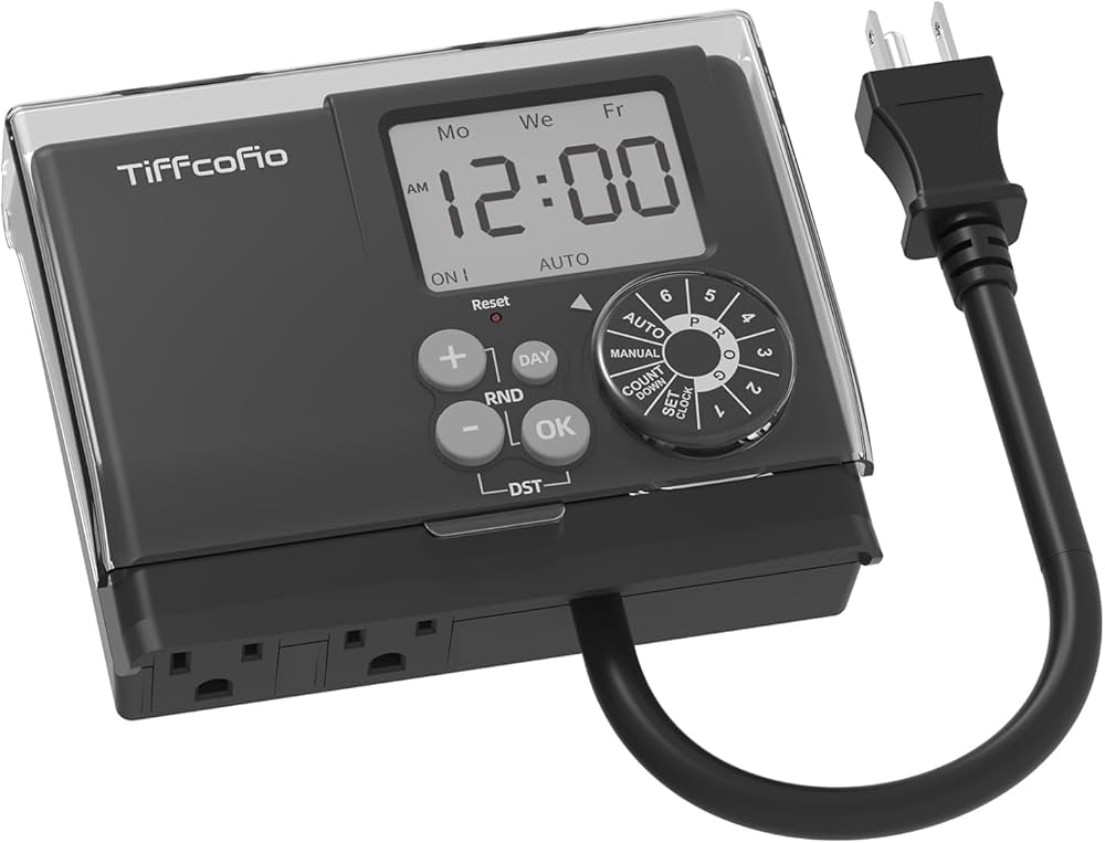 Amazon.com : TiFFCOFiO New Digital Outdoor Timer Waterproof, Dial