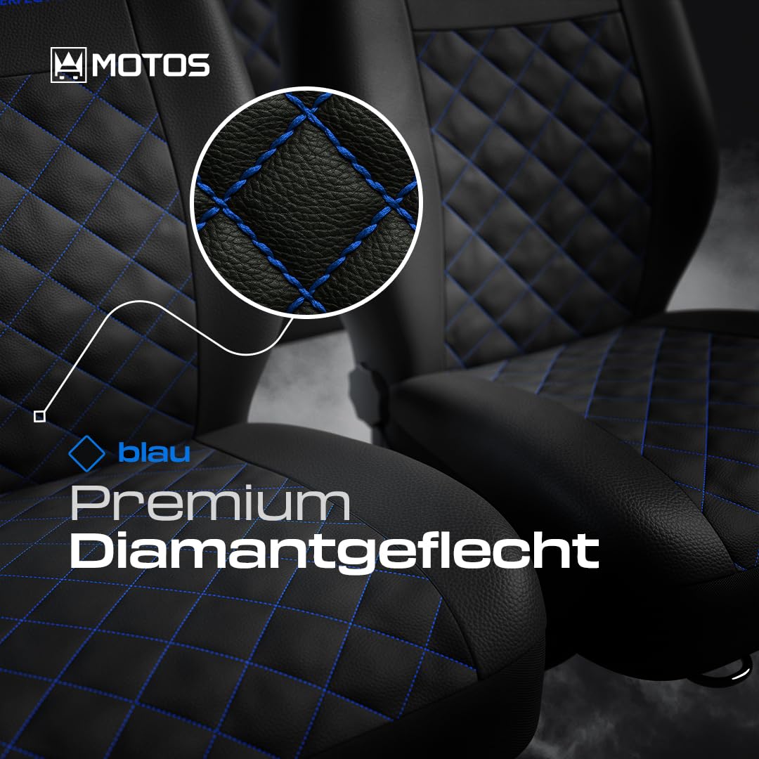 MOTOS Fundas universales para Asientos de Coche para Volkswagen Touareg Funda Asiento Coche Delantero con Sistema de Airbag Activo, Ajuste, Material de Tres Capas, Aspecto Elegante, Aplicació