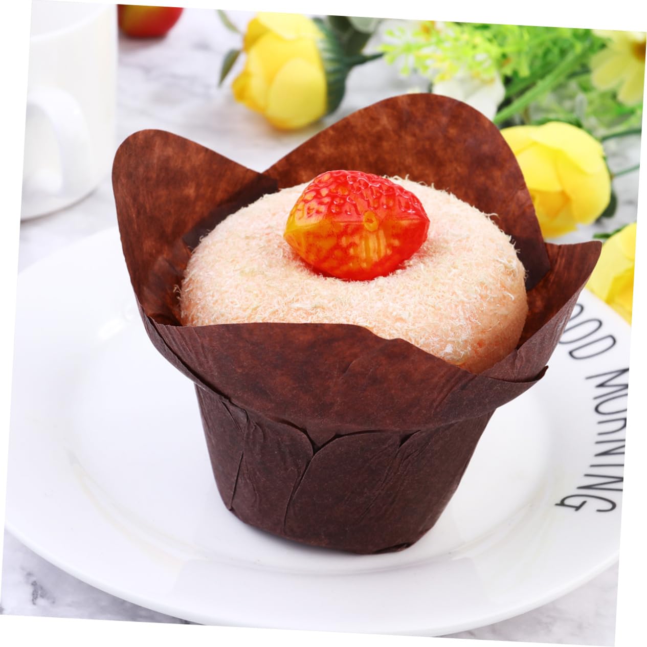MAGICLULU 300stücke Muffin-papierbecher Hitzebeständige Backförmchen Aus Papier Sicher Für Küche Muffin Und Cupcake- Kaffee-farbe Für Partys Und Feiern