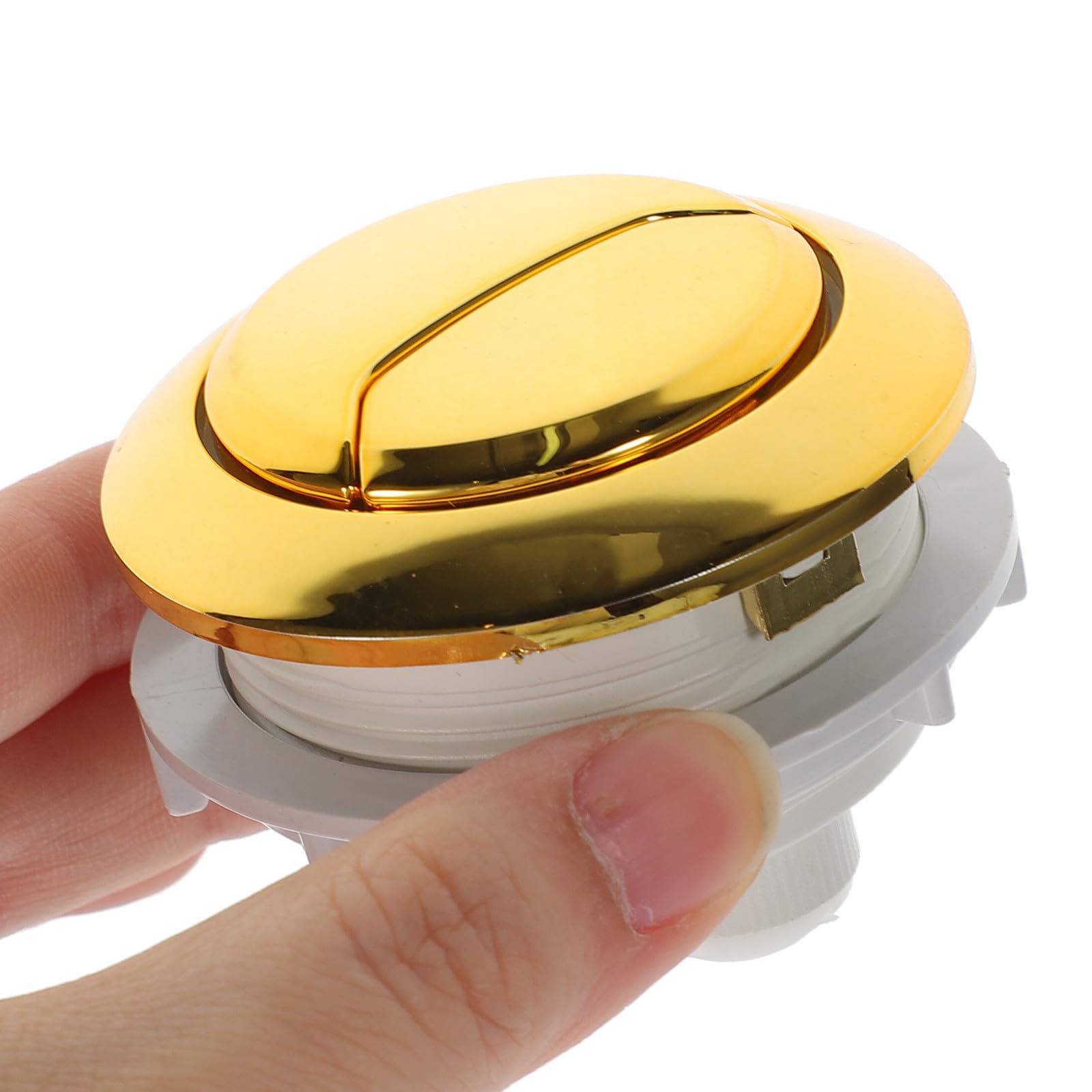 Bouton-poussoir de Toilette Or Brossé, Double Chasse pour Réservoir