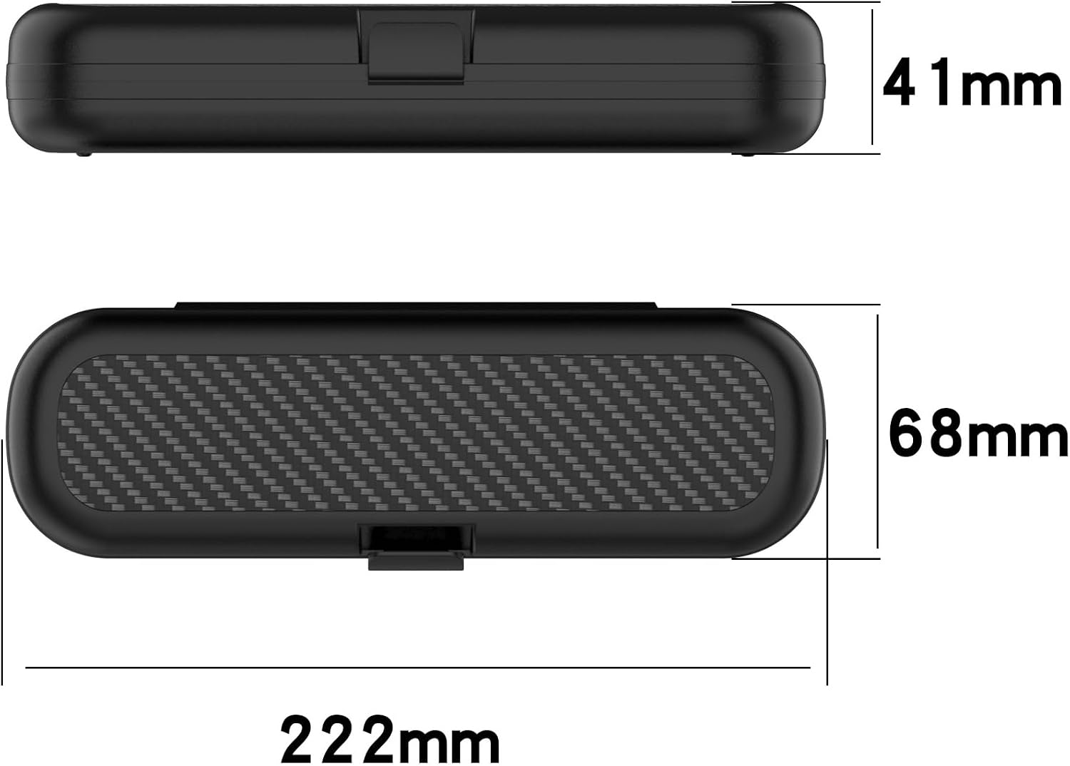 Electric Toothbrush Travel Case Compatible with Aquasonic, Universal Portable Hard Shell Storage Holder for Replacement Brush Heads & Accessories, Compatible with Most Leading Brands(Black)
