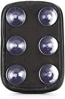 Vista 2 de LKV Asiento de pessenger de motocicleta de 10.63 ″ - Almohadilla trasera de cuero con 6 ventosas para asiento de motocicleta para Harley Dyna