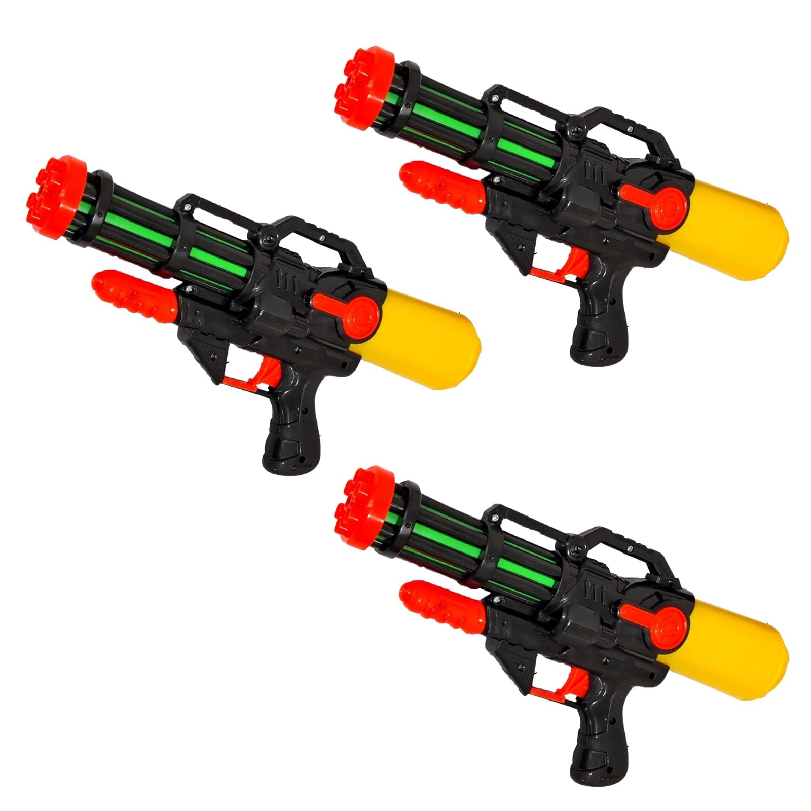 SDMAX Water Pistol Pump Toy Gun, Summer Beach Fun, Durable and Non-Toxic ABS Plastic Material, Summer Beach Water Gun Family Outdoor Games, Black, (Pack of 3)