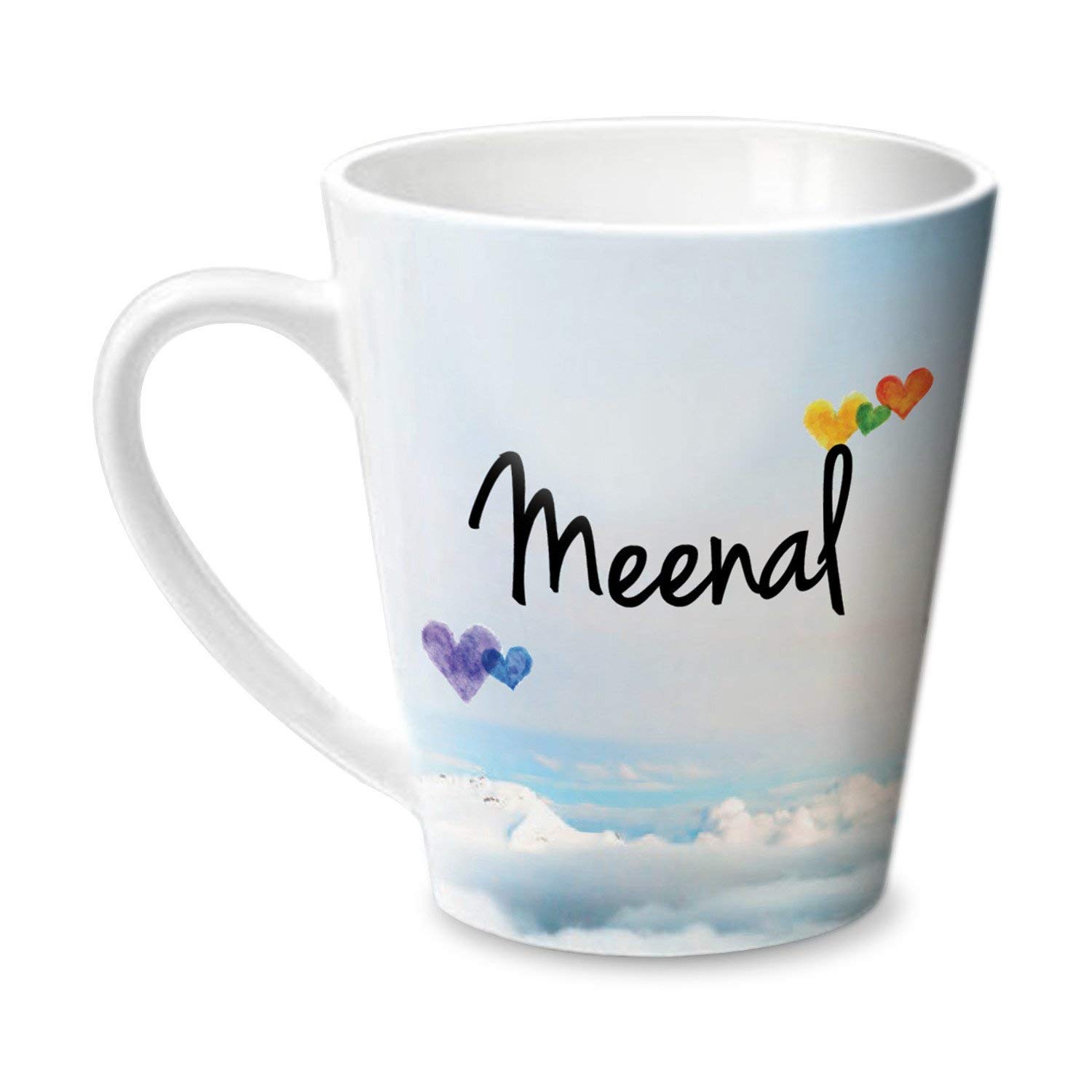Hot Muggs® Simply Love You Meenal Conical Personalised Name Ceramic, 315ml, 1 Unit