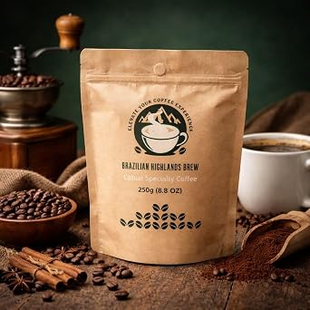 100% Arabica Coffee - Brazilian Highlands Brew - 250g 8.82 OZ