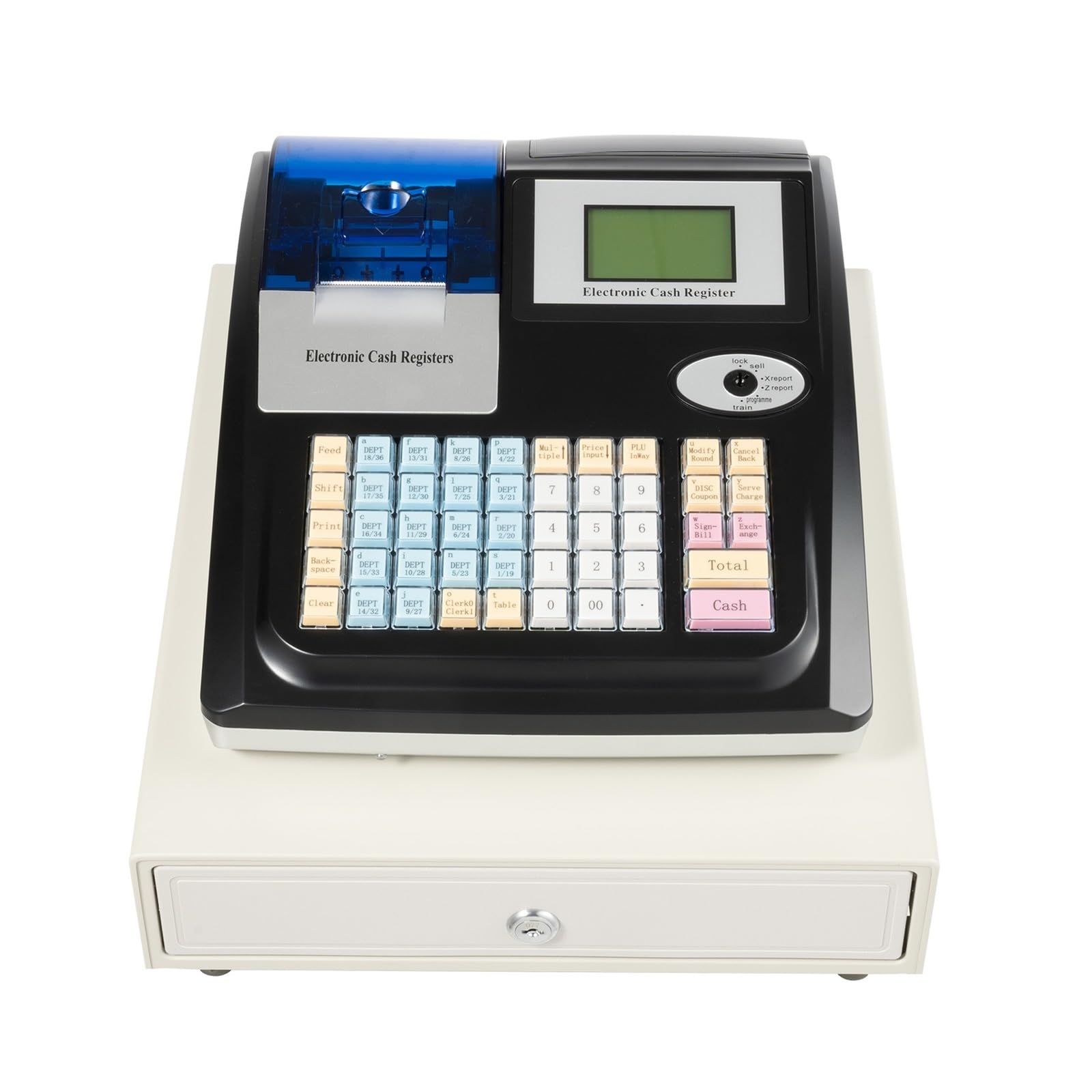 LNHHG Electronic Cash Register, Safe Cash Drawer Box, LCM Screen Printing for Supermarkets, Shopping Malls