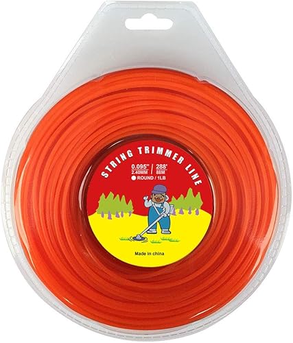 ZeeYee 0095 pulgadas x 288 pies 1 libra Redondo de césped de repuesto para cortadoras de cuerdas
