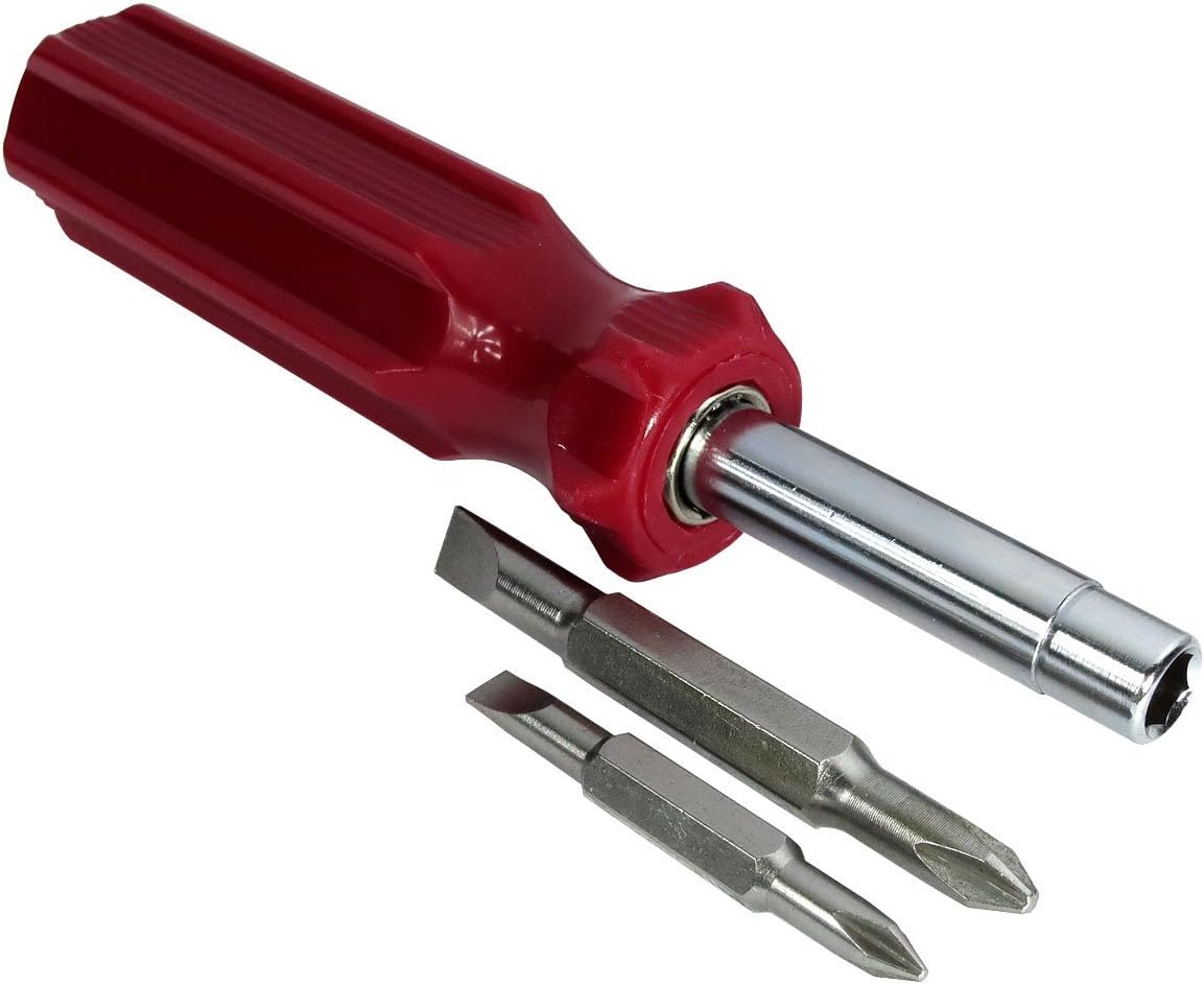HTS 121S6 6-In-1 Flat Head & Phillips Reversible Screwdriver - - 