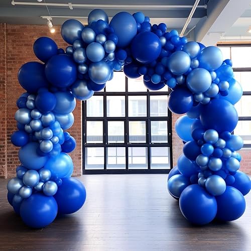 Miniatura 8 de Globos de látex azul rey, paquete de 50 globos de helio azul mate de 12 pulgadas para cumpleaños, boda, baby shower, graduación, revelación de