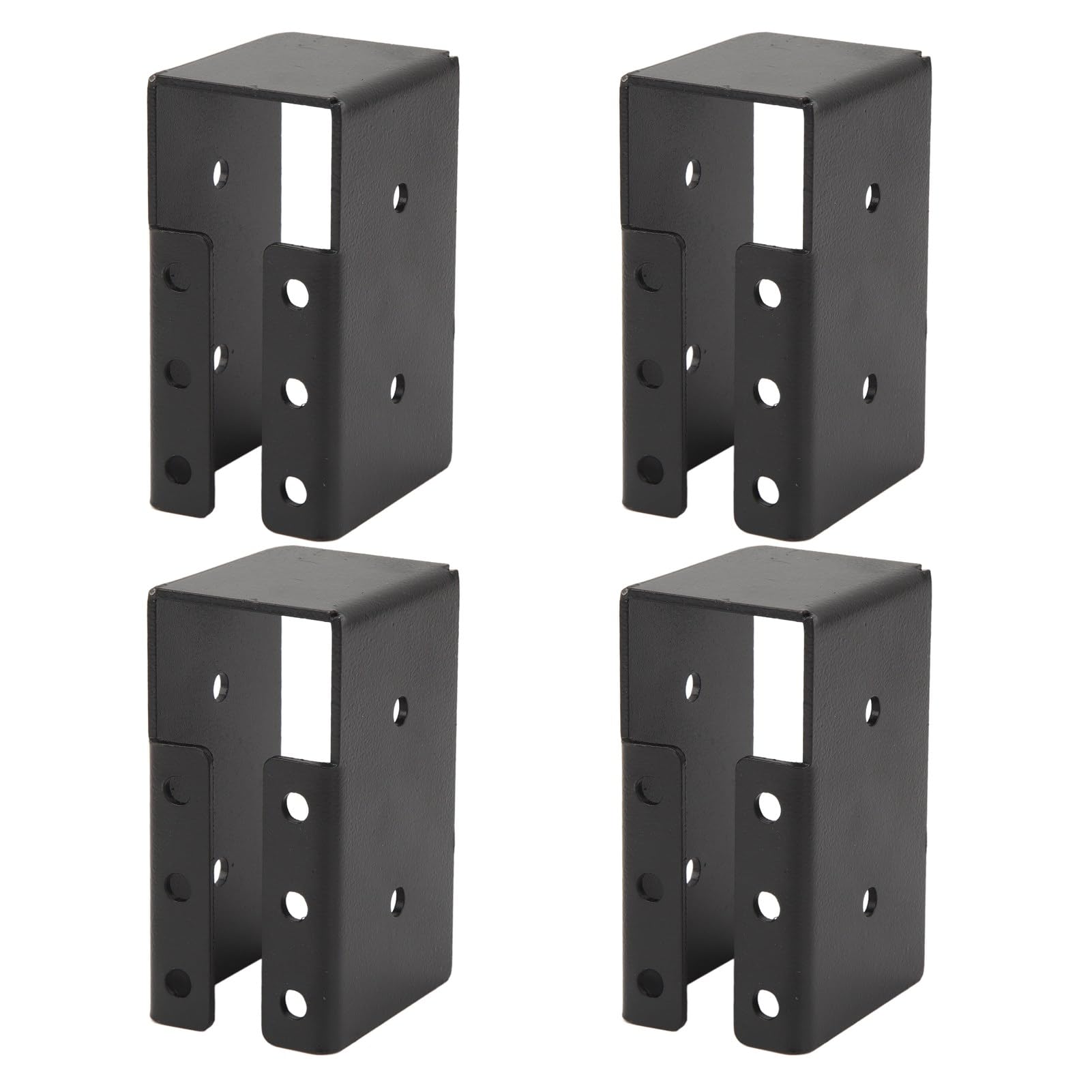 Concealed Joist Hangers, 24 PCS Powder Coated Steel Outdoor Trim Concealed Flanges with Screws for 2x4in Wood Decks, Roofs