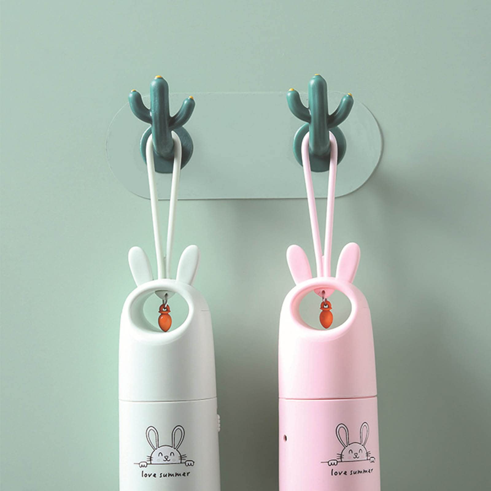 Nawwgy 4 Pcs Cactus Shaped Wall Mounted Hook Strong Load Bearing Bag Towel Umbrella Hook Bedroom Kitchen Hook Cactus Hook