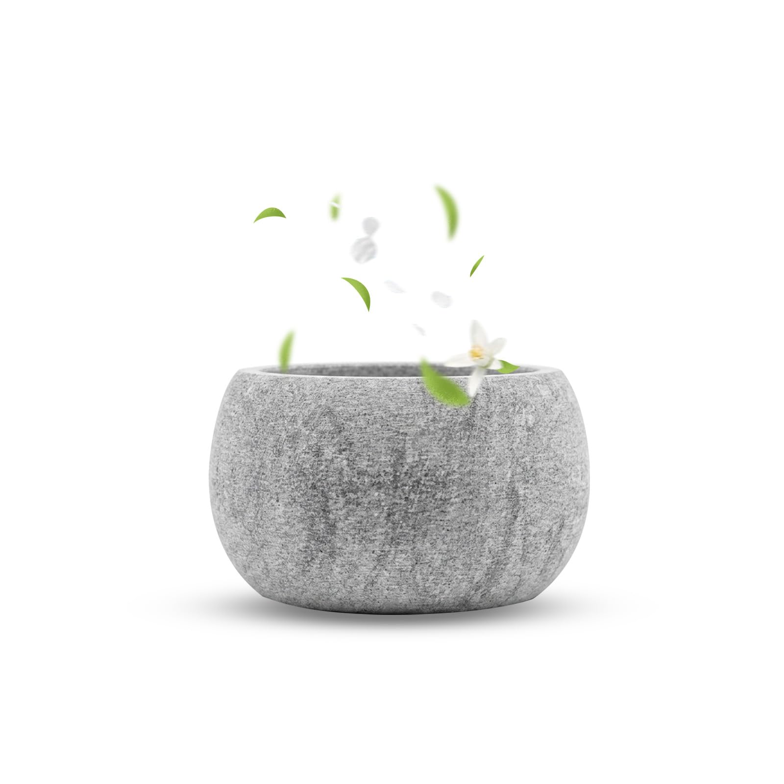 Sauna Aromaschale aus Sauna zubehör - 10,5 x 6 cm Saunazubehör, Verdampferschale Sauna aus Granit, für Mentholkristalle & Saunaöle, für Heimsauna und Dampfbadzubehör Duftsteine