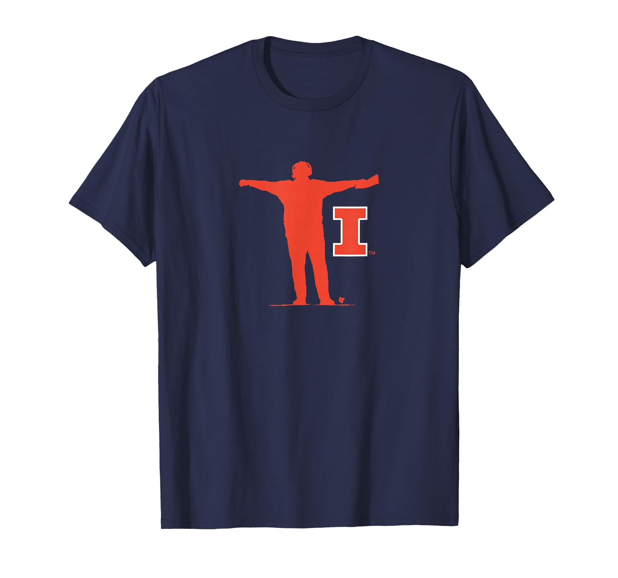 BreakingT Illinois Fighting Illini Football Coach Sign T-Shirt - Unisex-Adult, Blue, Small, Short Sleeve