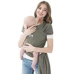 Baby Wraps Carrier, Jeroray Baby Carrier,Hands Free Infant Carrier, Lightweight,Breathable,Softness,Sage Green