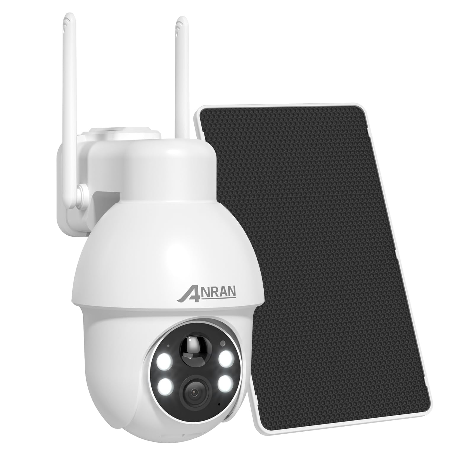 [2025 Nueva] ANRAN 4K Camara Vigilancia WiFi Exterior Solar, 360° PTZ Cámara Sin Cables con Bateria, 8MP Seguridad Cámara con Wi-Fi 6, Visión Nocturna en Color, Detección PIR y AI, Audio Bidireccional