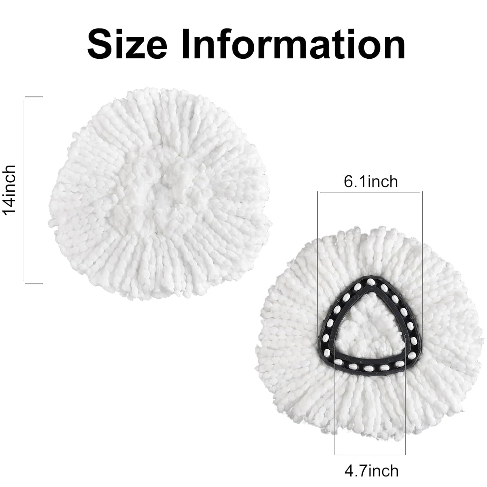 4 Têtes De Balai Microfibre Compatibles Vileda Turbo 2en1 - Recharges Serpillière Nettoyage Sol