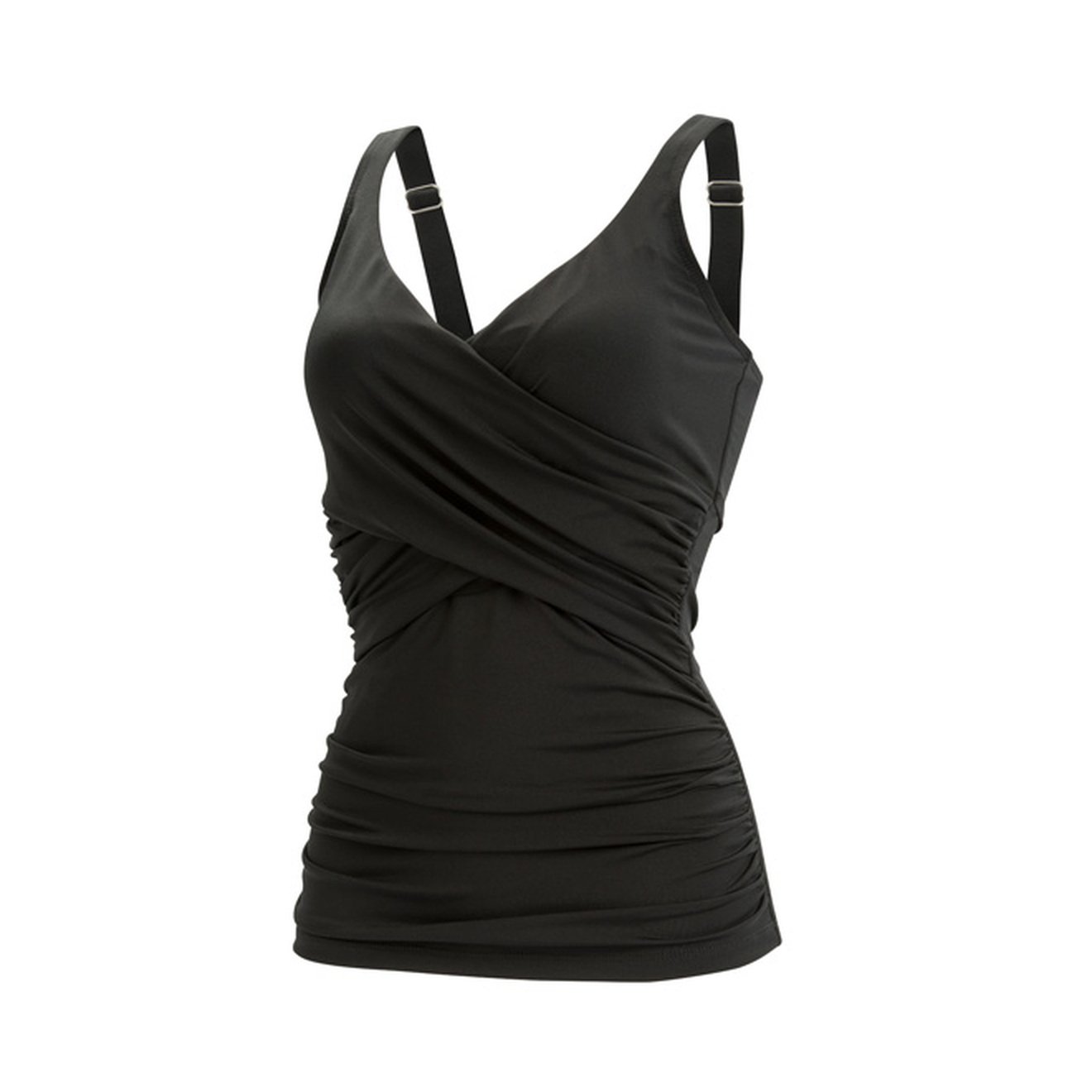 DolfinAquashape Women's Swimwear Wrap Tankini Top Swimsuit