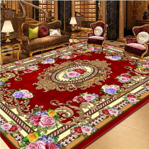 宮殿風 カーペット ラグ ビンテージ 花柄模様 ラグマット 玄関マット ホットカーペット 対応 床暖房 北欧 花柄11 長方形 洗えるマット 古典 民族風 柔らかい ペルシャ絨毯 インテリア 寝室 書斎 リビング ラグマット 100*160 一人暮らし 新