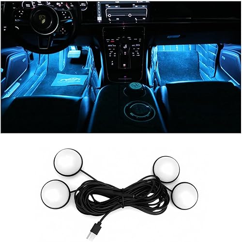 BESULEN Luces LED para el interior del automóvil, kit de luces de neón ambientales automotrices con puerto USB, accesorios para automóvil, regalos