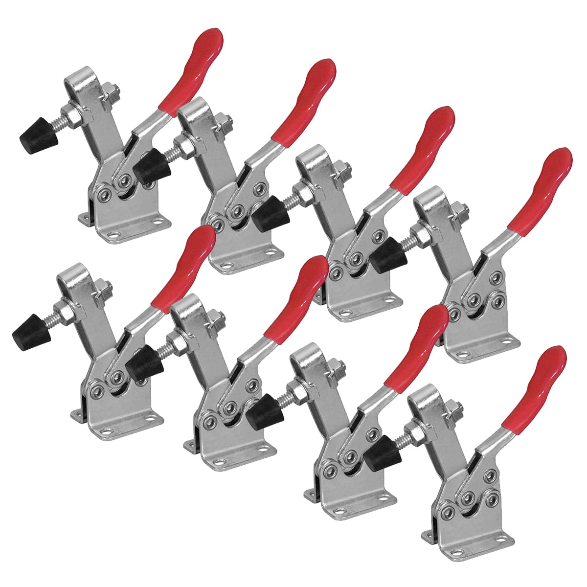 POWERTEC20327-P2 300 lbs Holding Capacity, 201B Quick Release Horizontal Toggle Clamp, 8 PK