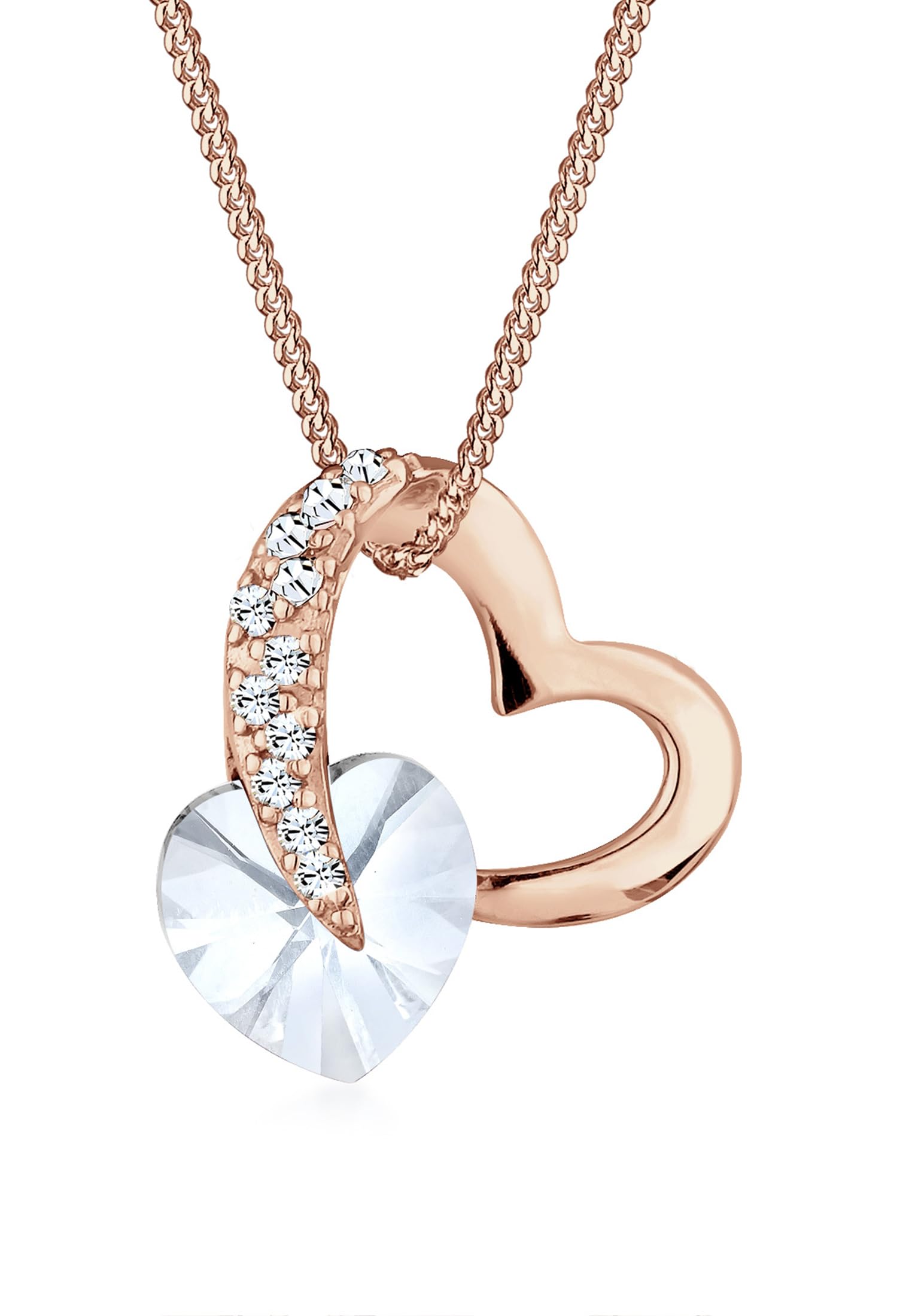 Elli Necklace Elli Necklace Heart Love Crystals 925 Sterling Silver