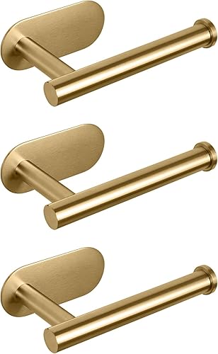 Miniatura 18 de NearMoon Soporte de papel higiénico autoadhesivo, Premium SUS304 de acero inoxidable engrosado, resistente a la oxidación, sin necesidad de taladrar